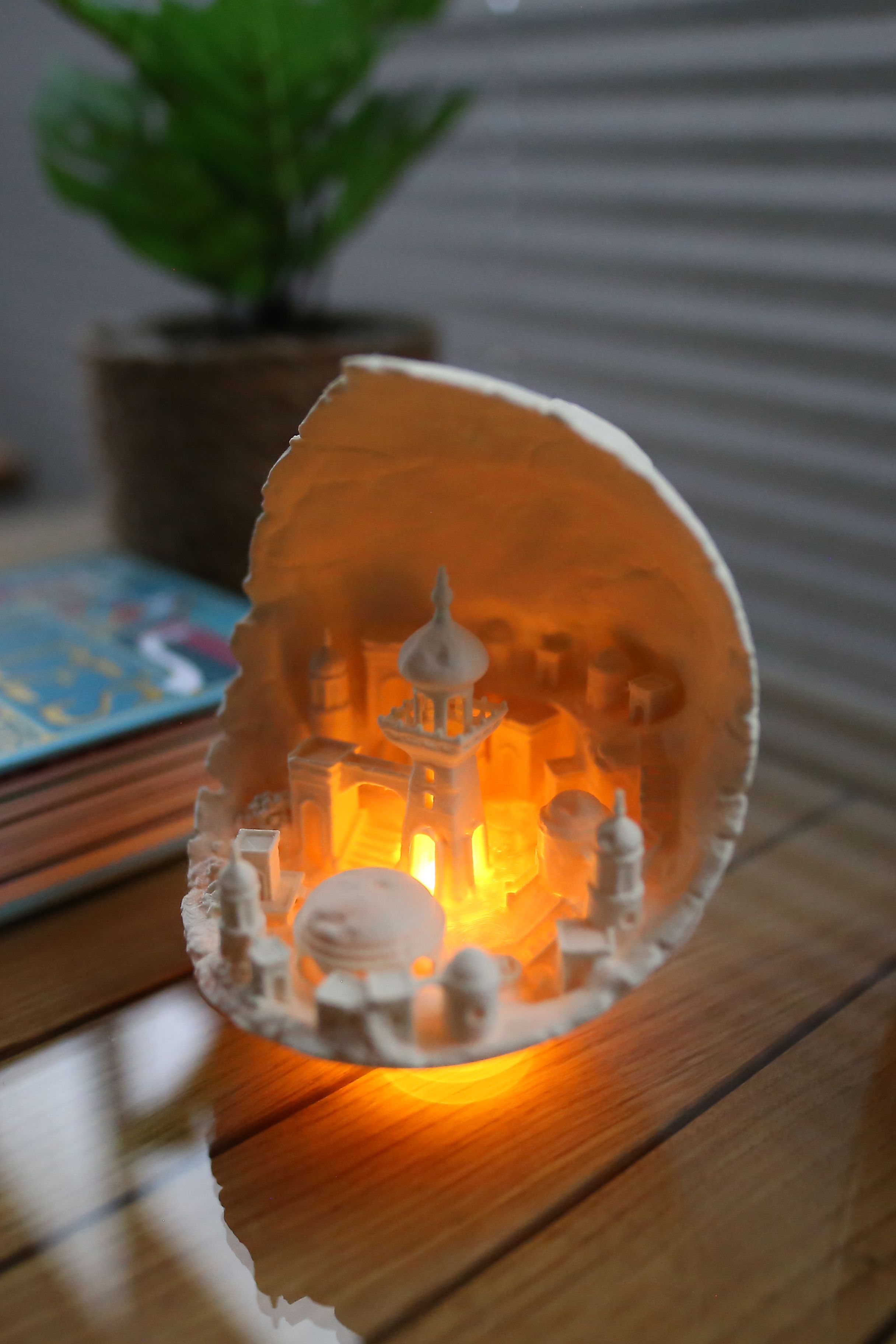 Ay Şehri Tealight Mumluk - Dekoratif Mumluk