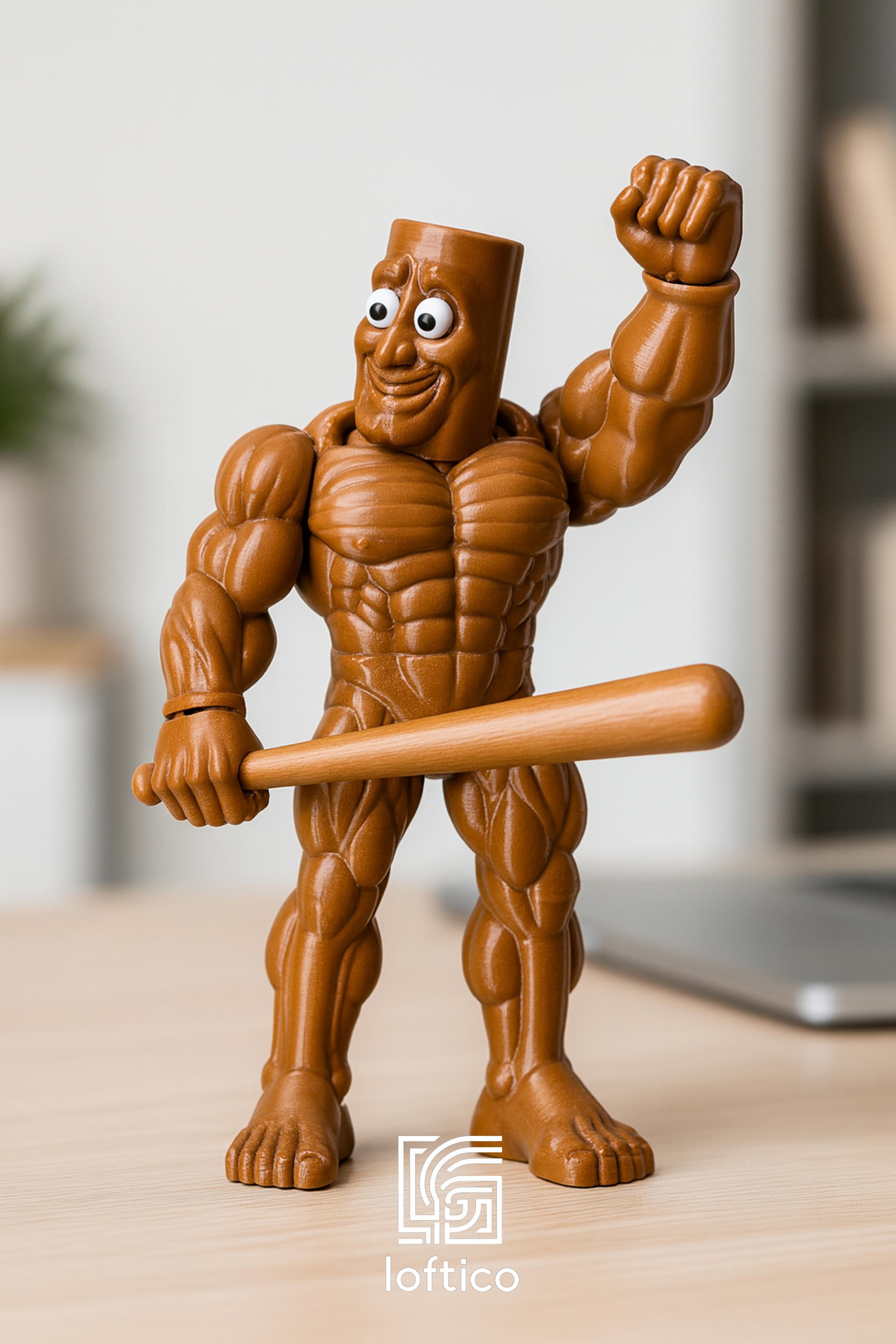 Tung Tung Sahur Hareketli MEGA BOY 24 cm - Kaslı TUNG TUNG SAHUR
