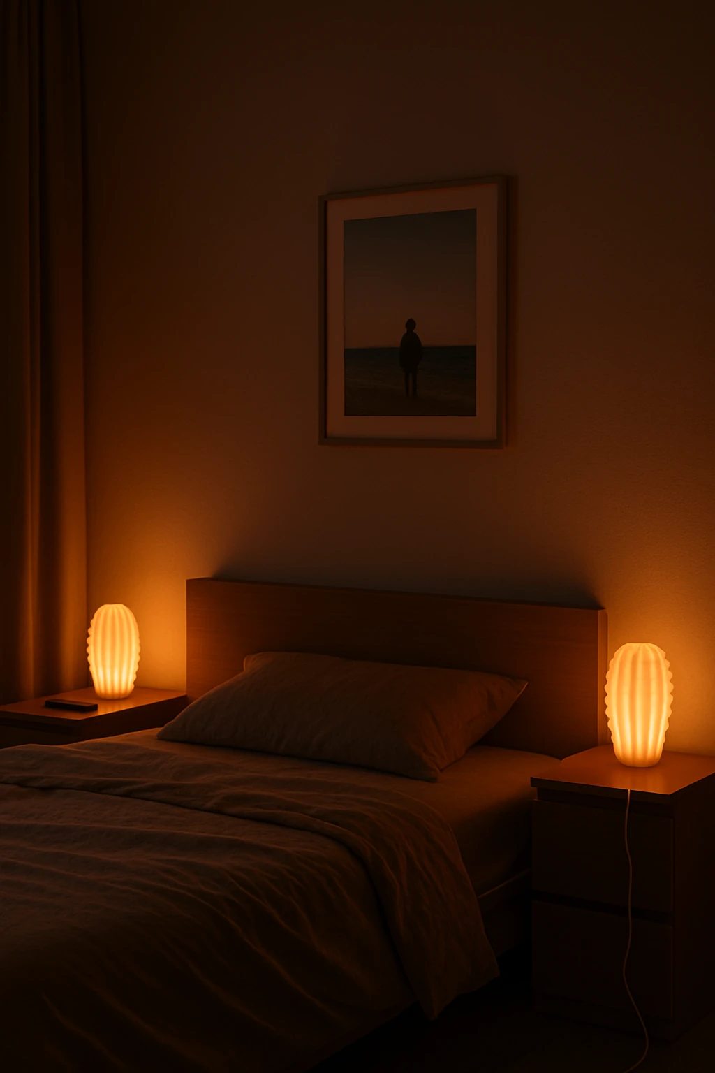 Kaktüs LED Abajur 16 cm Lambader Masa Lambası USB Çıkışlı