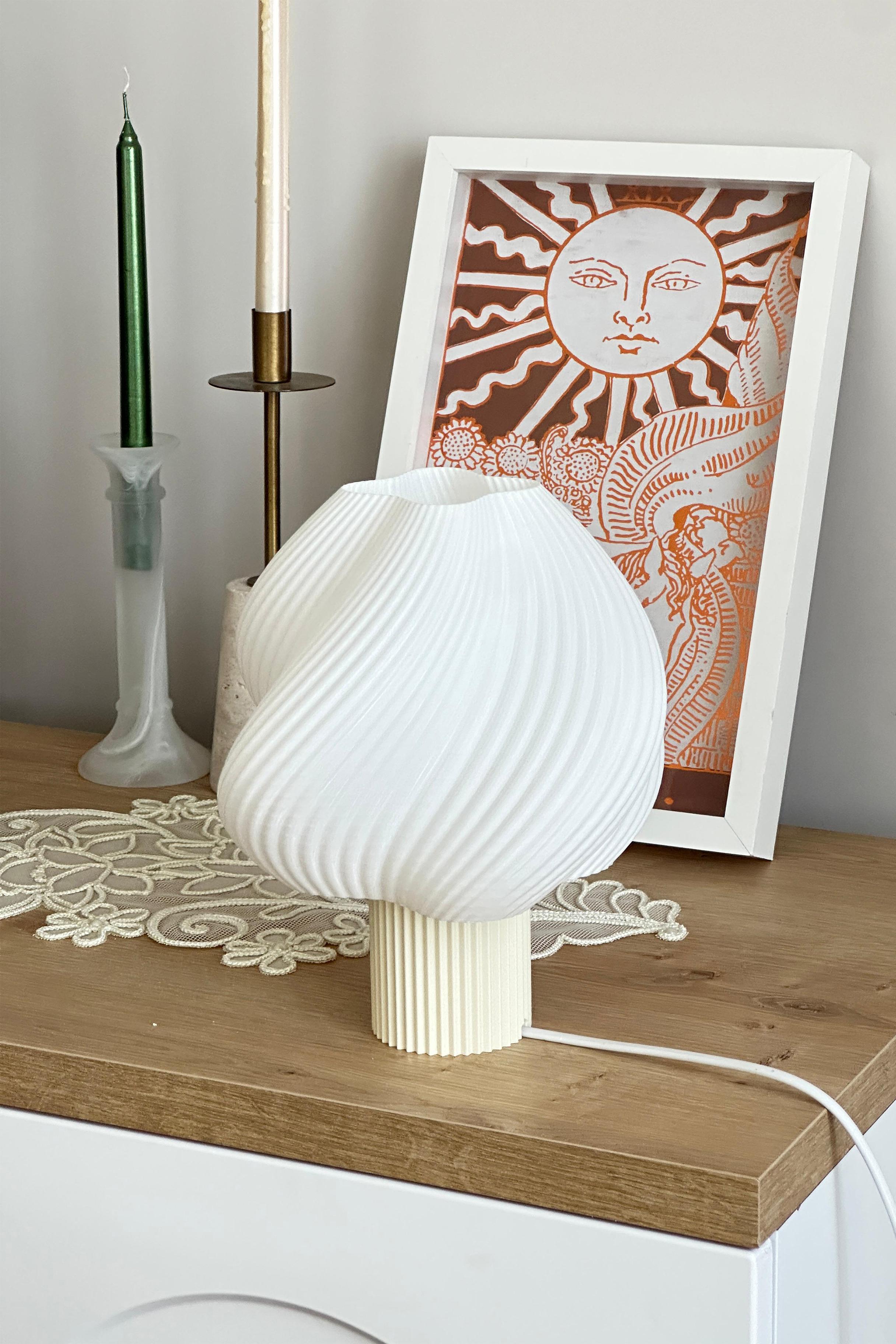 Sopran - Yeni Nesil Pinterest Abajur – İskandinav Tarzda Lamba 25 cm Aydınlatma - Krem