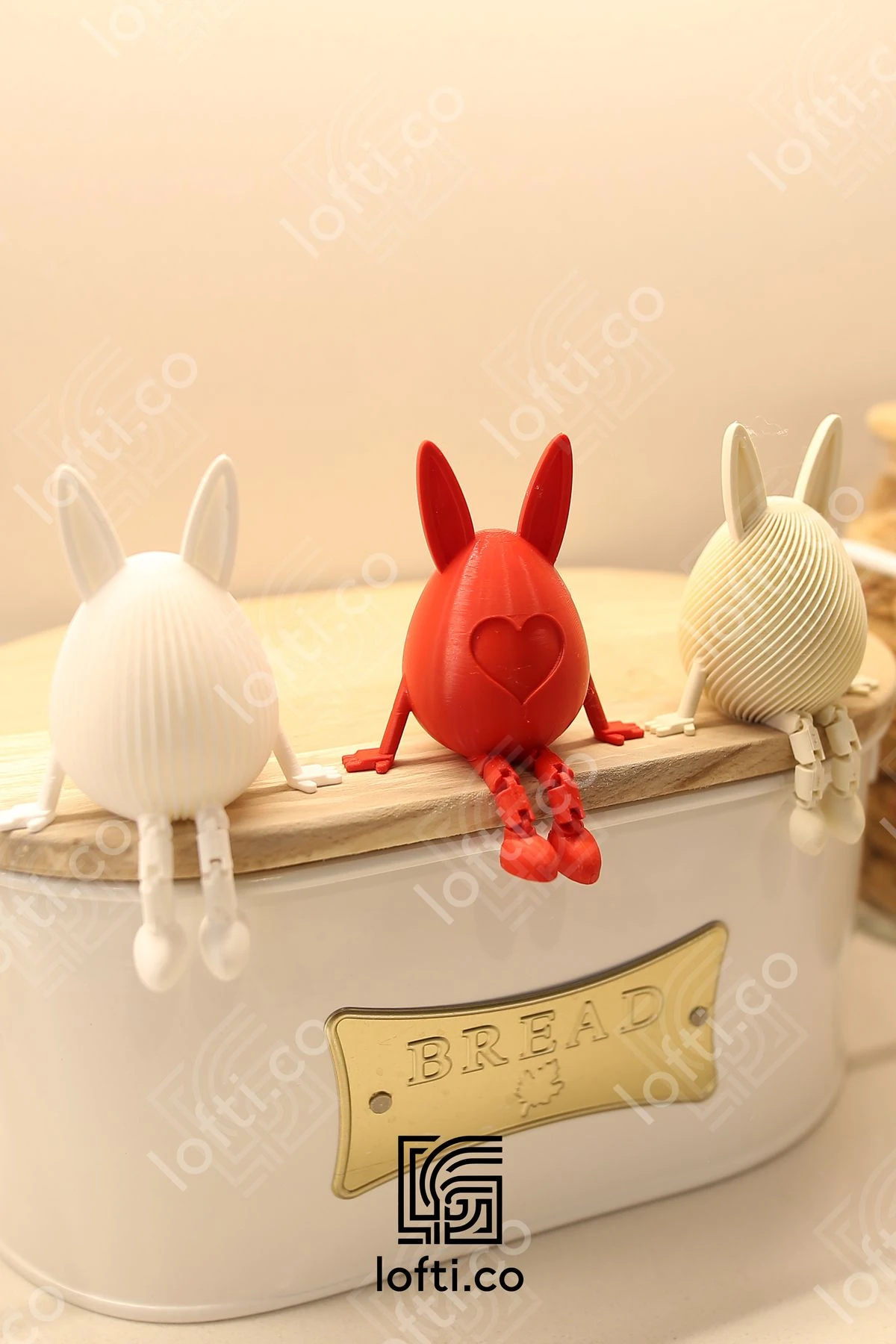 Dekoratif Tavşan Şeklinde Yumurta - Yumurta Biblosu - Mutfak Hediyeliği - Tavşan Kulaklı Yumurta