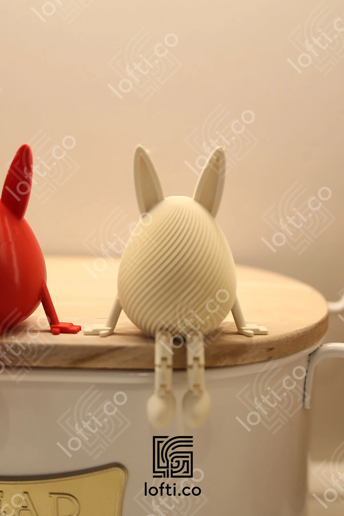 Dekoratif Tavşan Şeklinde Yumurta - Yumurta Biblosu - Mutfak Hediyeliği - Tavşan Kulaklı Yumurta