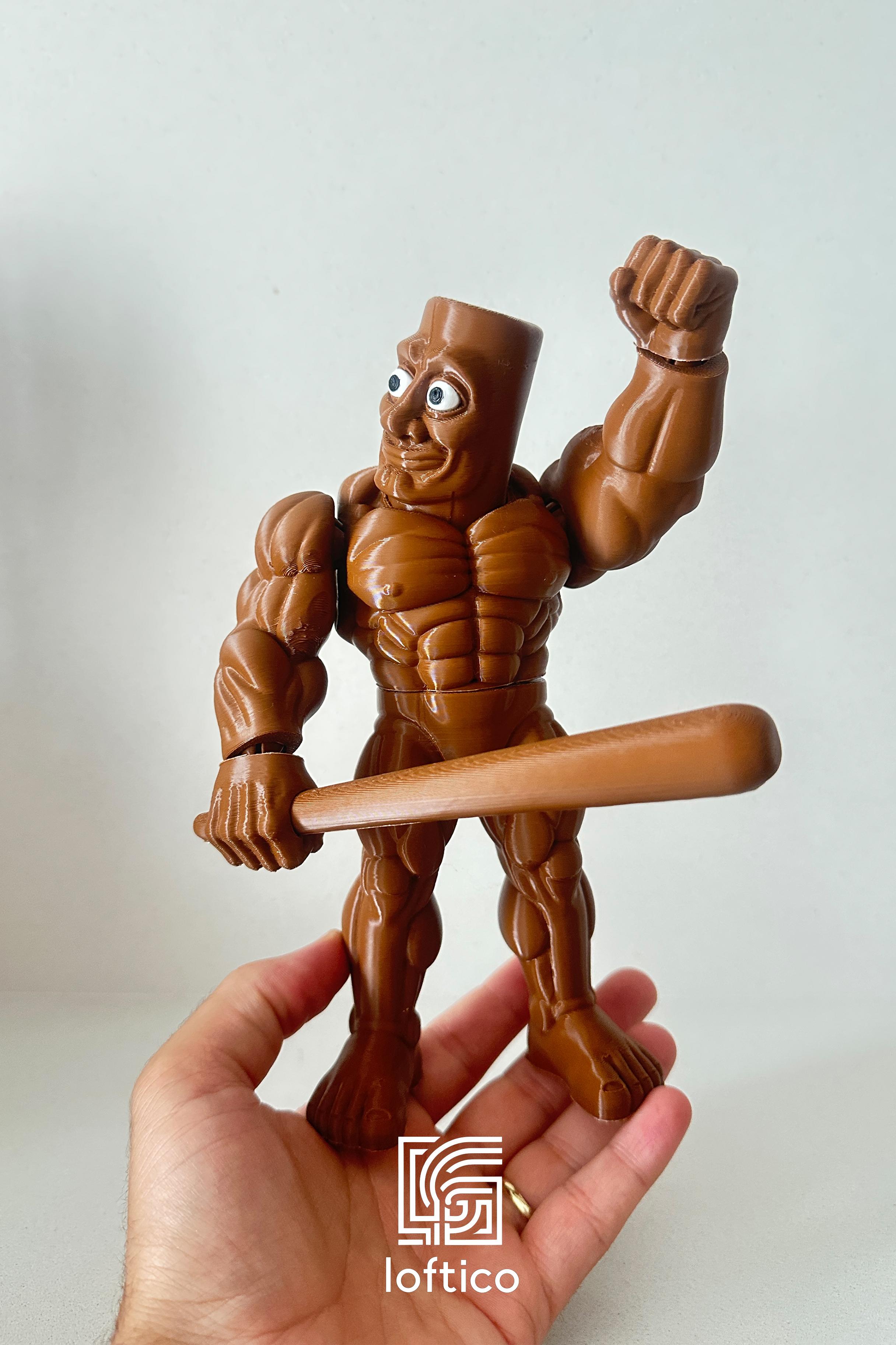 Tung Tung Sahur Hareketli MEGA BOY 24 cm - Kaslı TUNG TUNG SAHUR