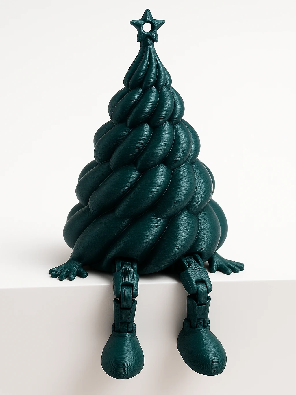 Hareketli Ayaklar 4'lü Yılbaşı Süsleme Seti 2026 - Melek, Yılbaşı Ağacı, Kozalak, Yılbaşı Topu