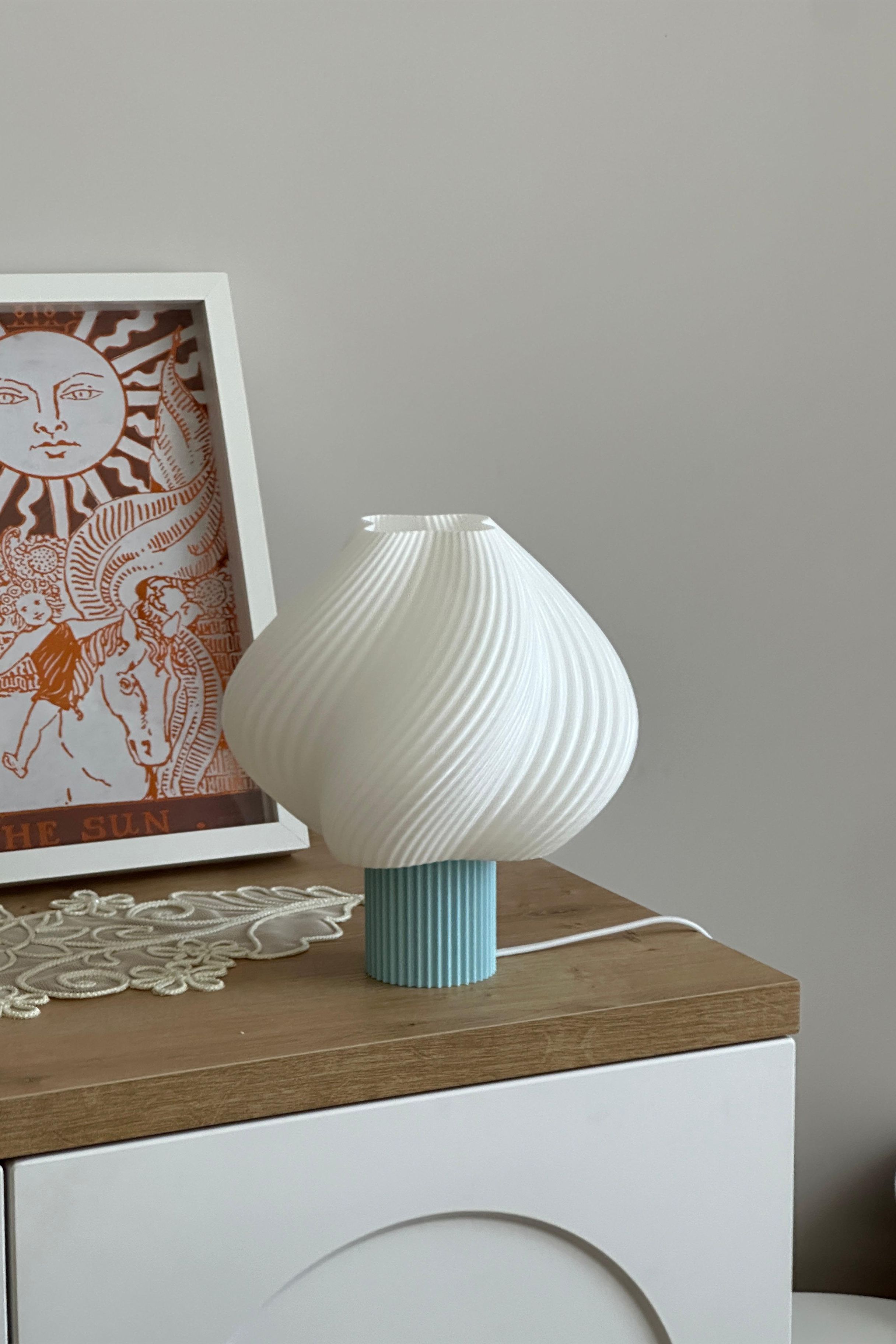 Sopran - Yeni Nesil Pinterest Abajur – İskandinav Tarzda Lamba 25 cm Aydınlatma - Mavi