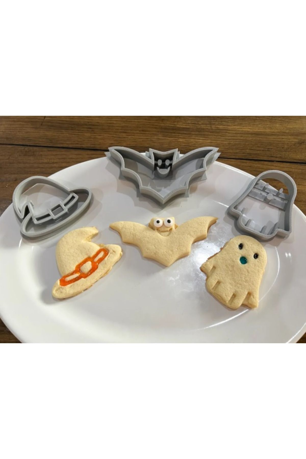 Halloween Cadılar Bayramı Kurabiye Kalıbı Kesici Hamur Şekillendirici Seti 3 Adet
