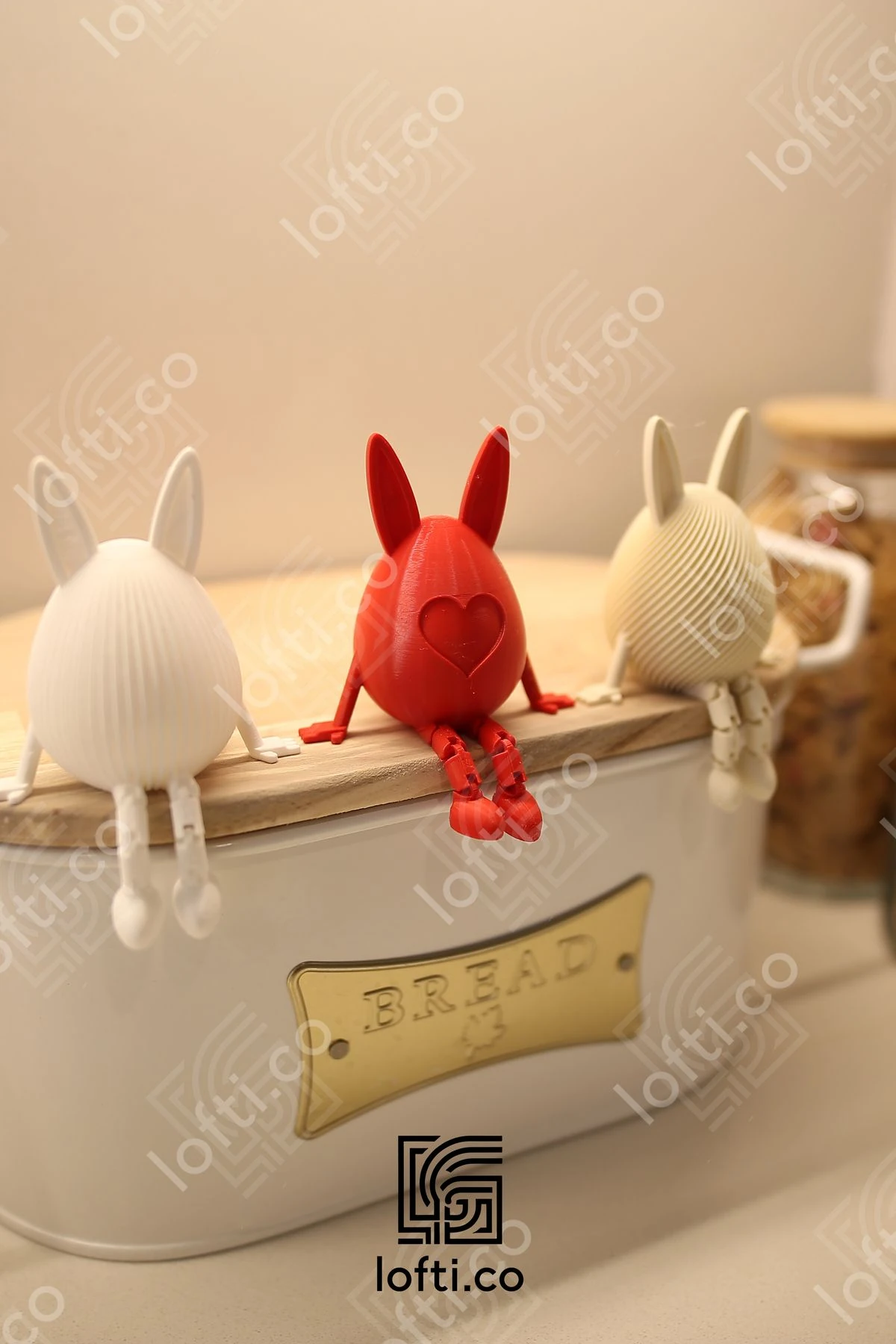 Dekoratif Tavşan Şeklinde Yumurta - Yumurta Biblosu - Mutfak Hediyeliği - Tavşan Kulaklı Yumurta