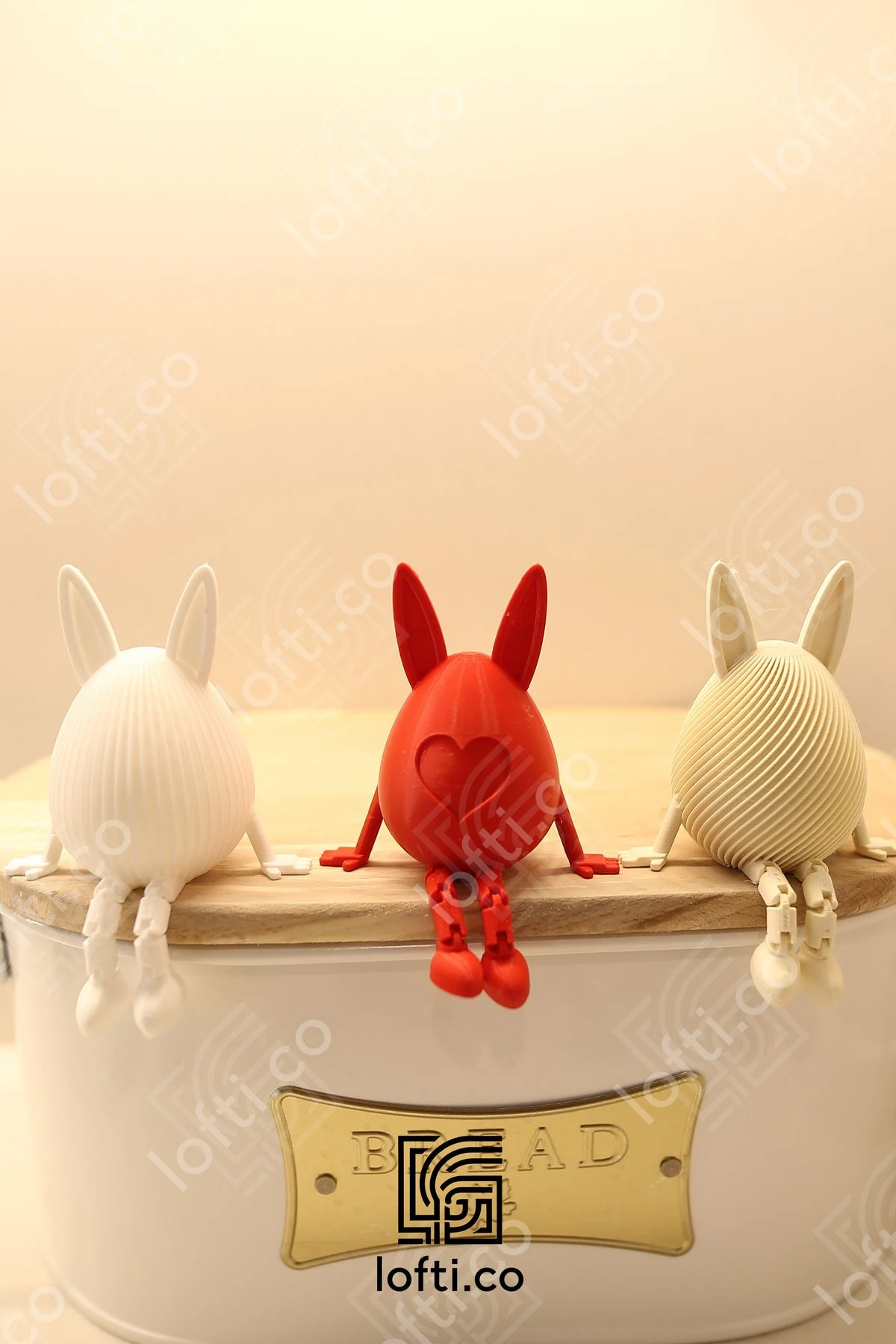 Dekoratif Tavşan Şeklinde Yumurta - Yumurta Biblosu - Mutfak Hediyeliği - Tavşan Kulaklı Yumurta