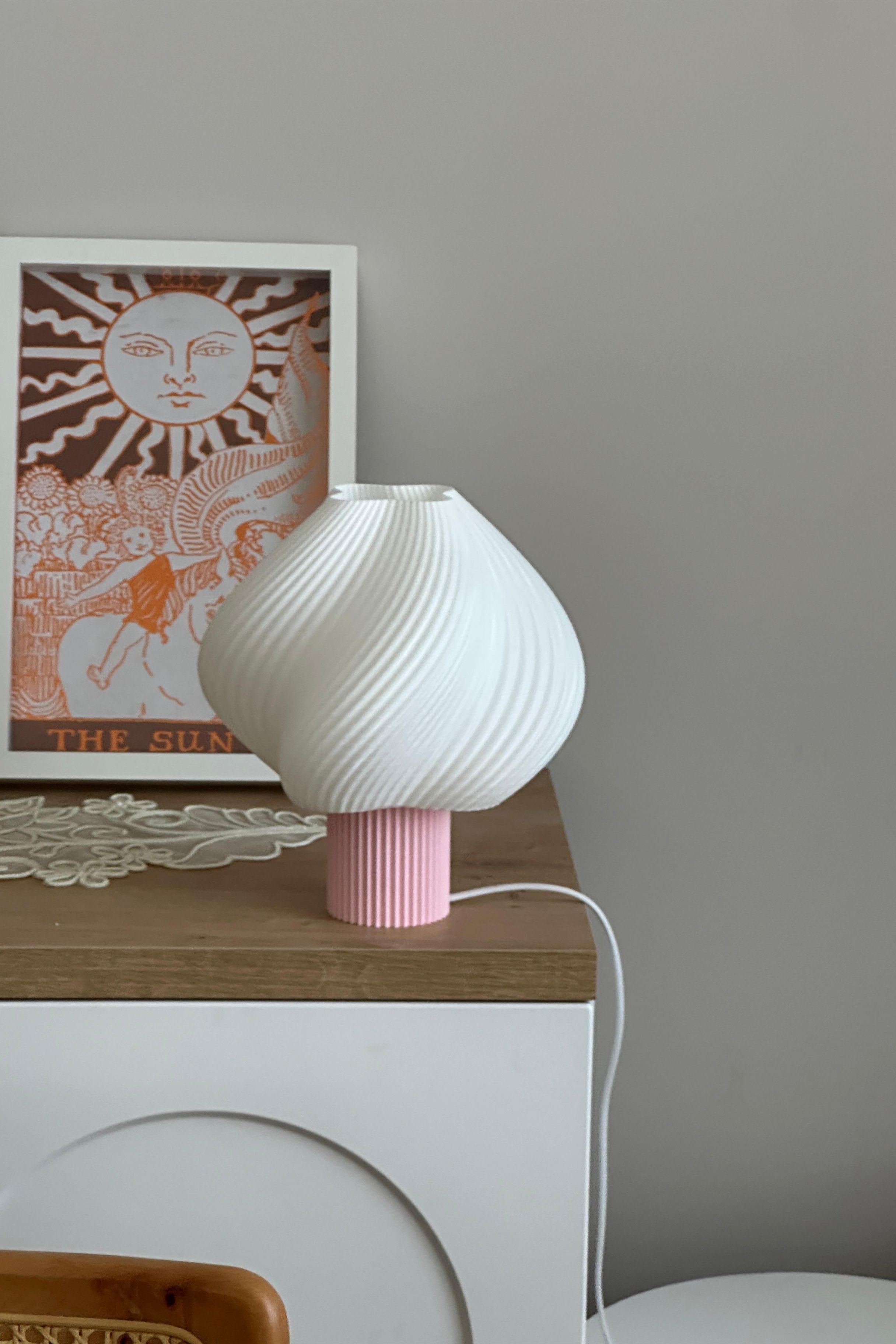 Sopran - Yeni Nesil Pinterest Abajur – İskandinav Tarzda Lamba 25 cm Aydınlatma - Pembe