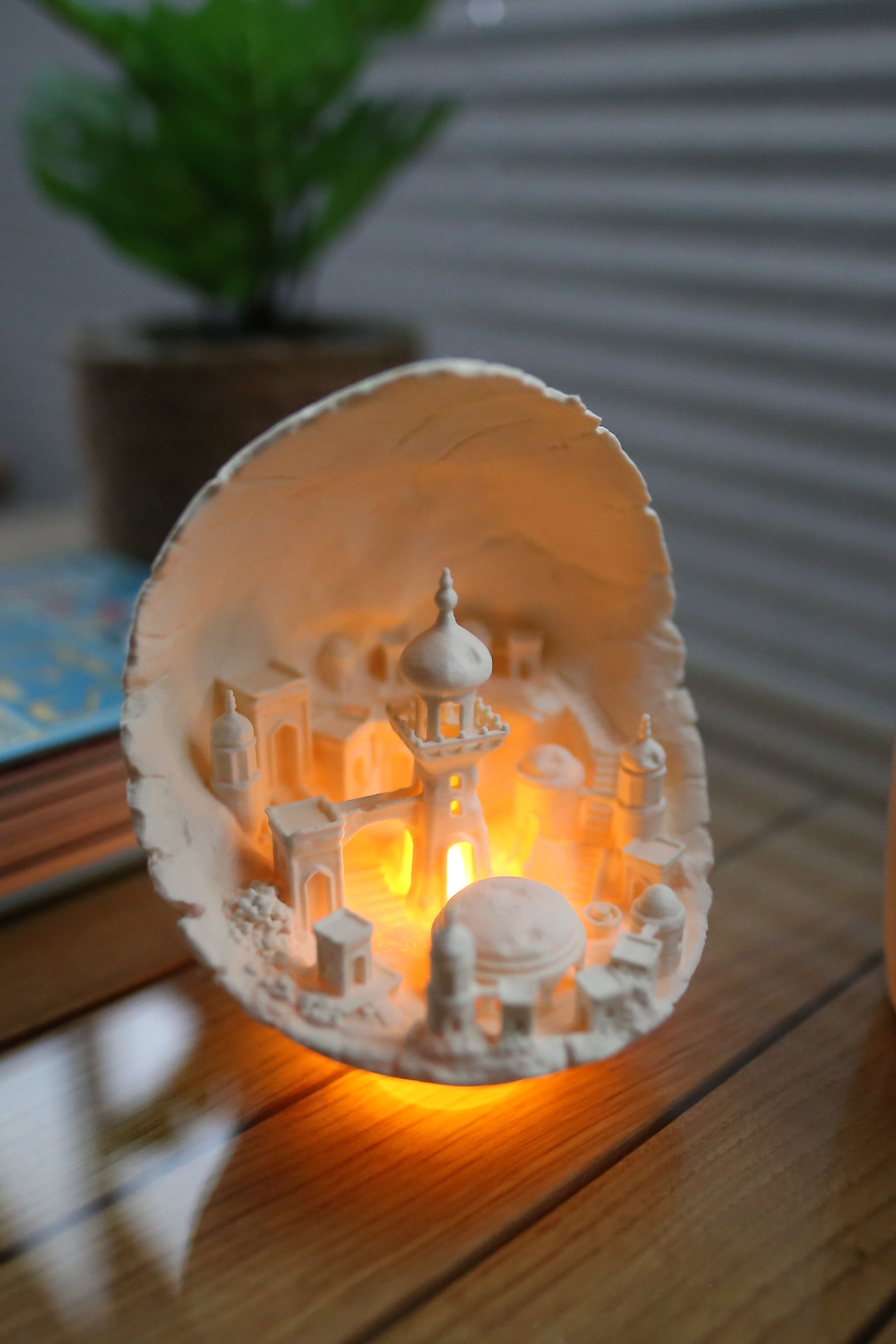 Ay Şehri Tealight Mumluk - Dekoratif Mumluk