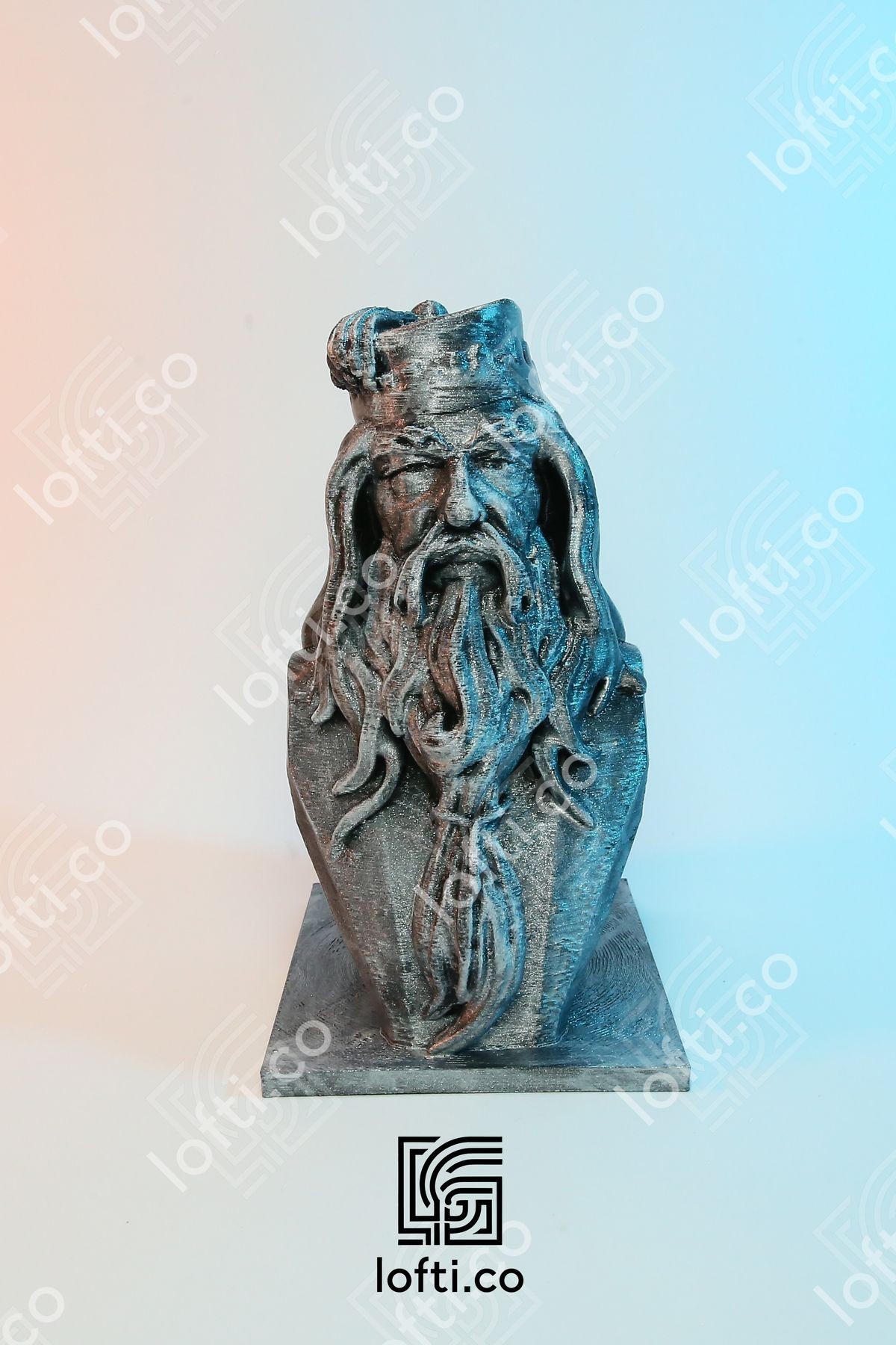 Dumbledore Figür - Dubmledore Harry Potter Heykel Figür - Metal Görünümlü Boyalı Plastik Obje 14 Cm