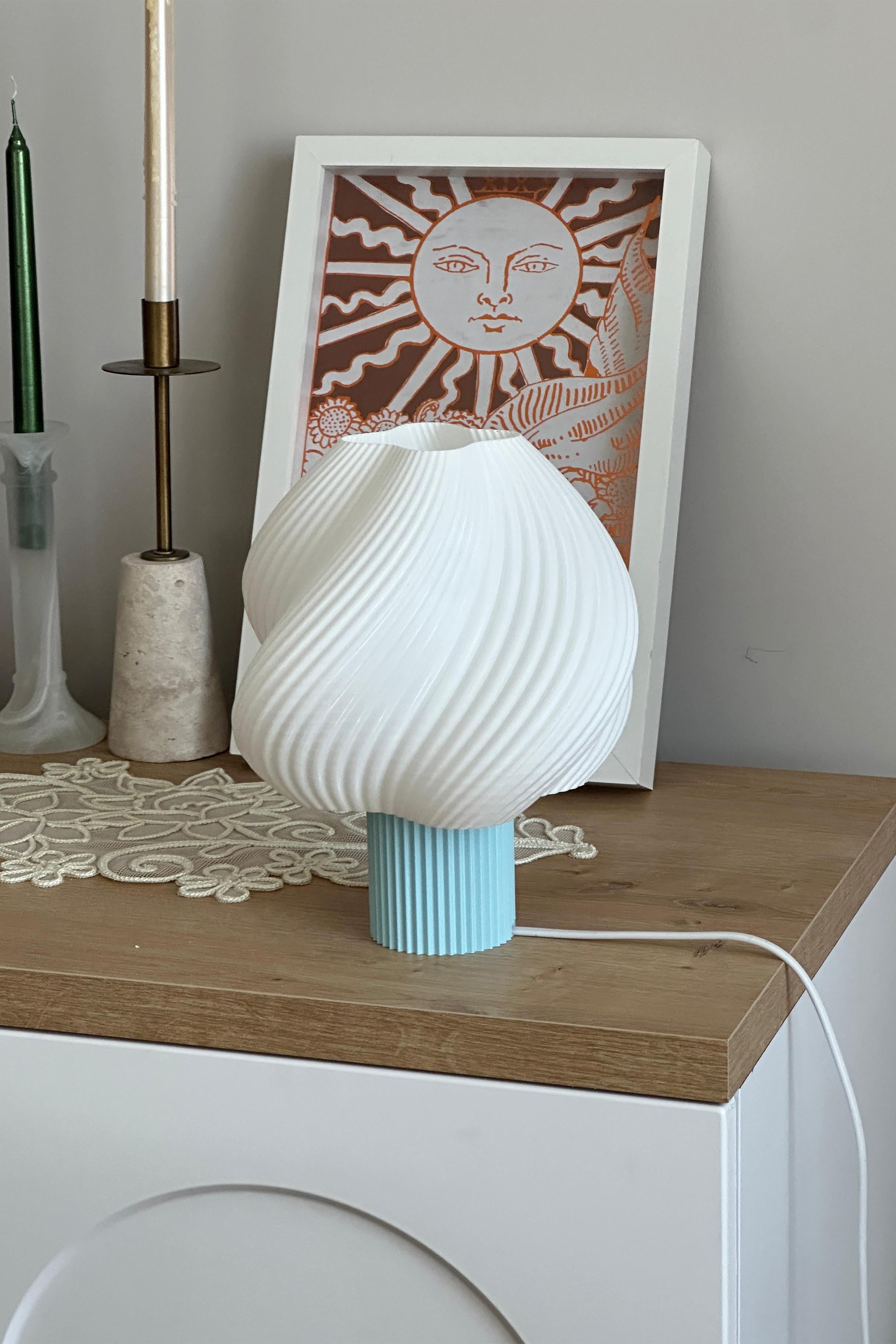 Sopran - Yeni Nesil Pinterest Abajur – İskandinav Tarzda Lamba 25 cm Aydınlatma - Mavi
