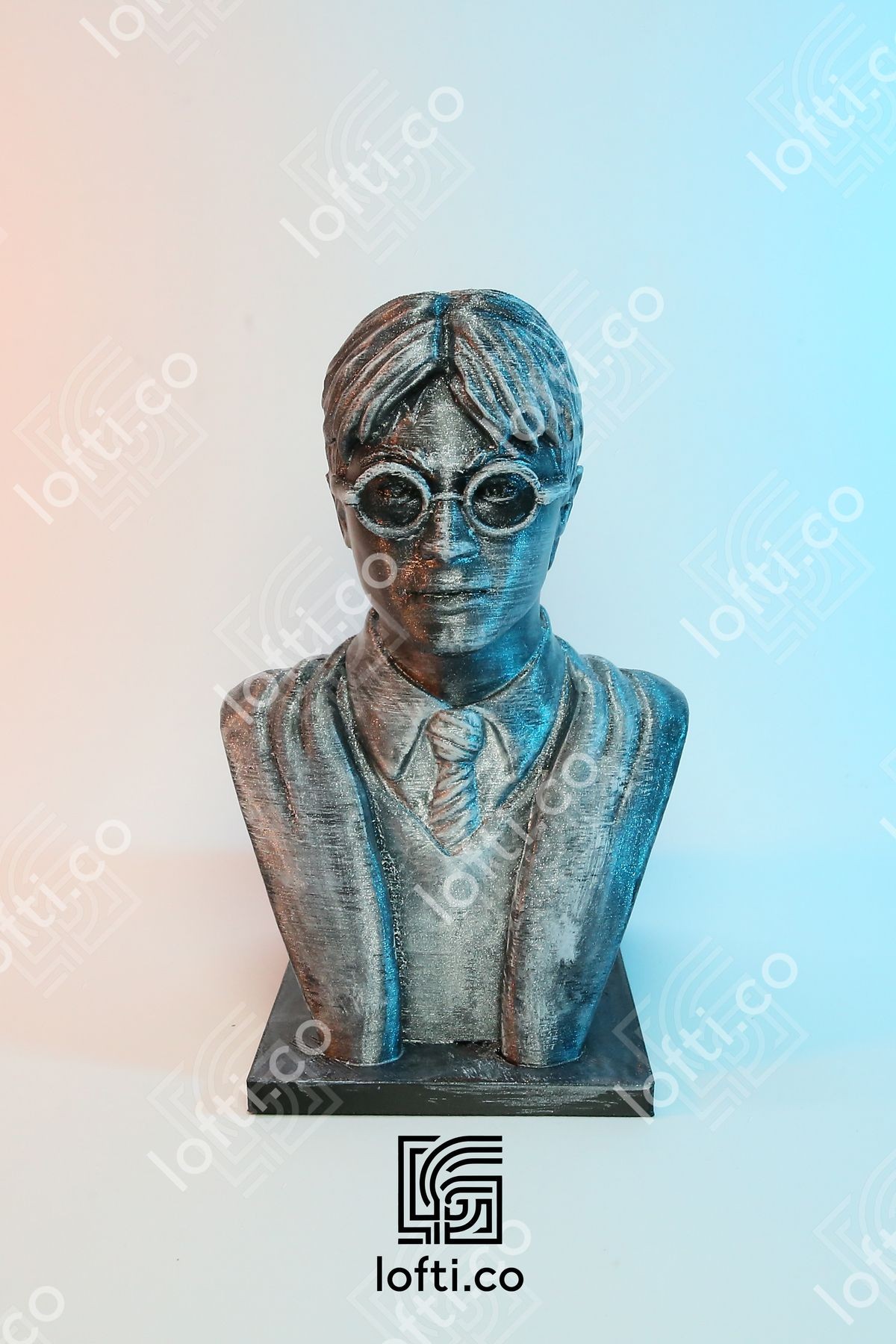 Harry Potter Dumbledore Dobby Heykel Figür - Harry Potter Metal Görünümlü Boyalı Plastik Obje 14 cm