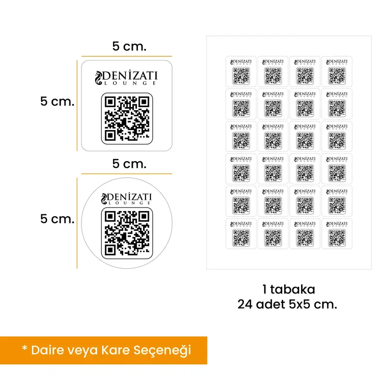 STICKER QR MENÜ