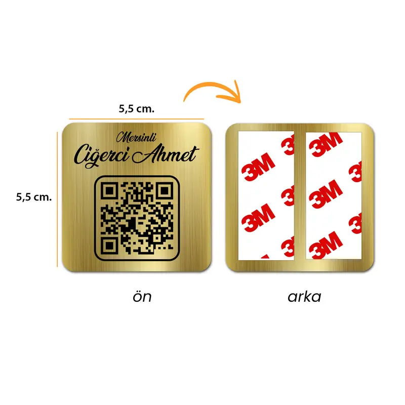 SÜBLİMASYON METAL QR MENÜ