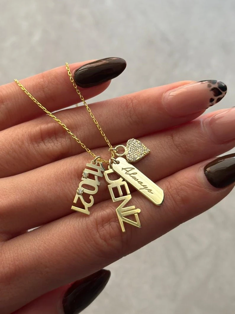 Kalpli Kişiye Özel Anı Kolye | 925 Gümüş