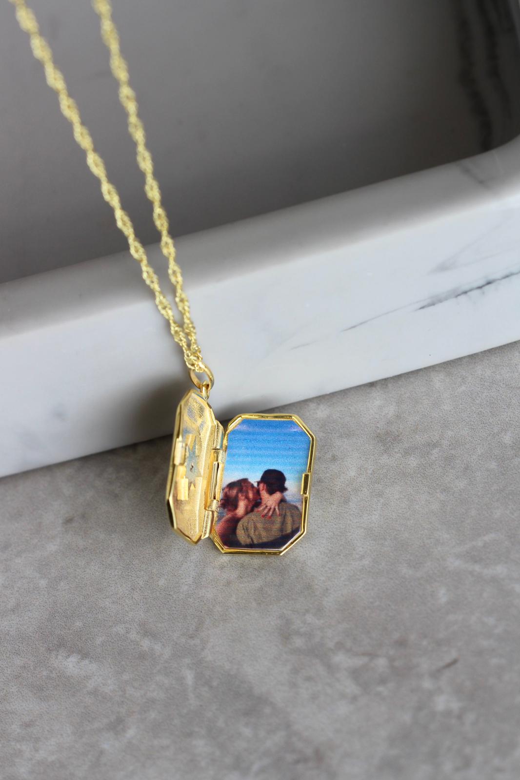 Kutup Yıldızı Kişiye Özel Fotoğraflı Kolye I 925 Gümüş