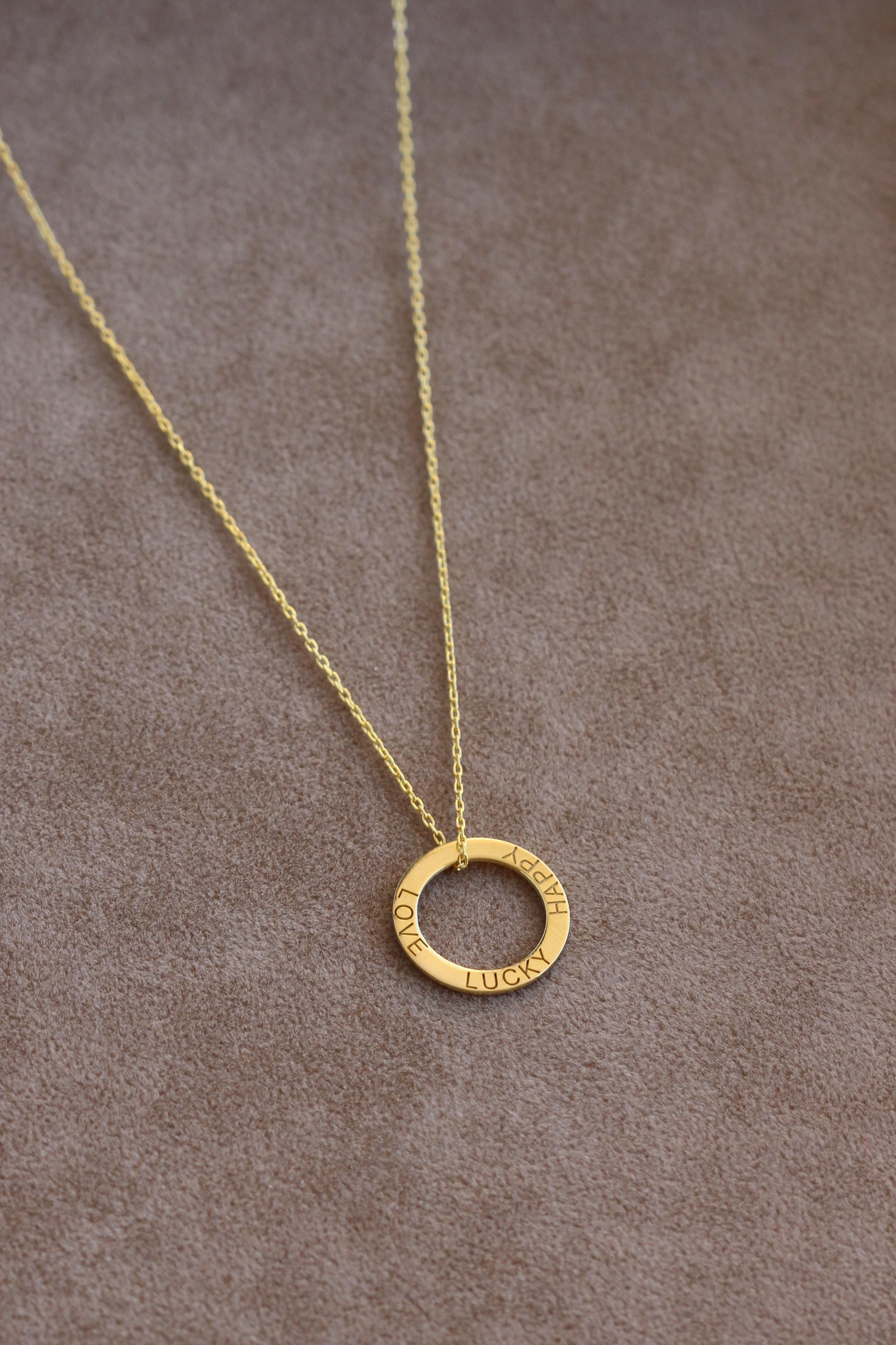 Personalized Three Dimensional Charm Plate Necklace | 925 Silver