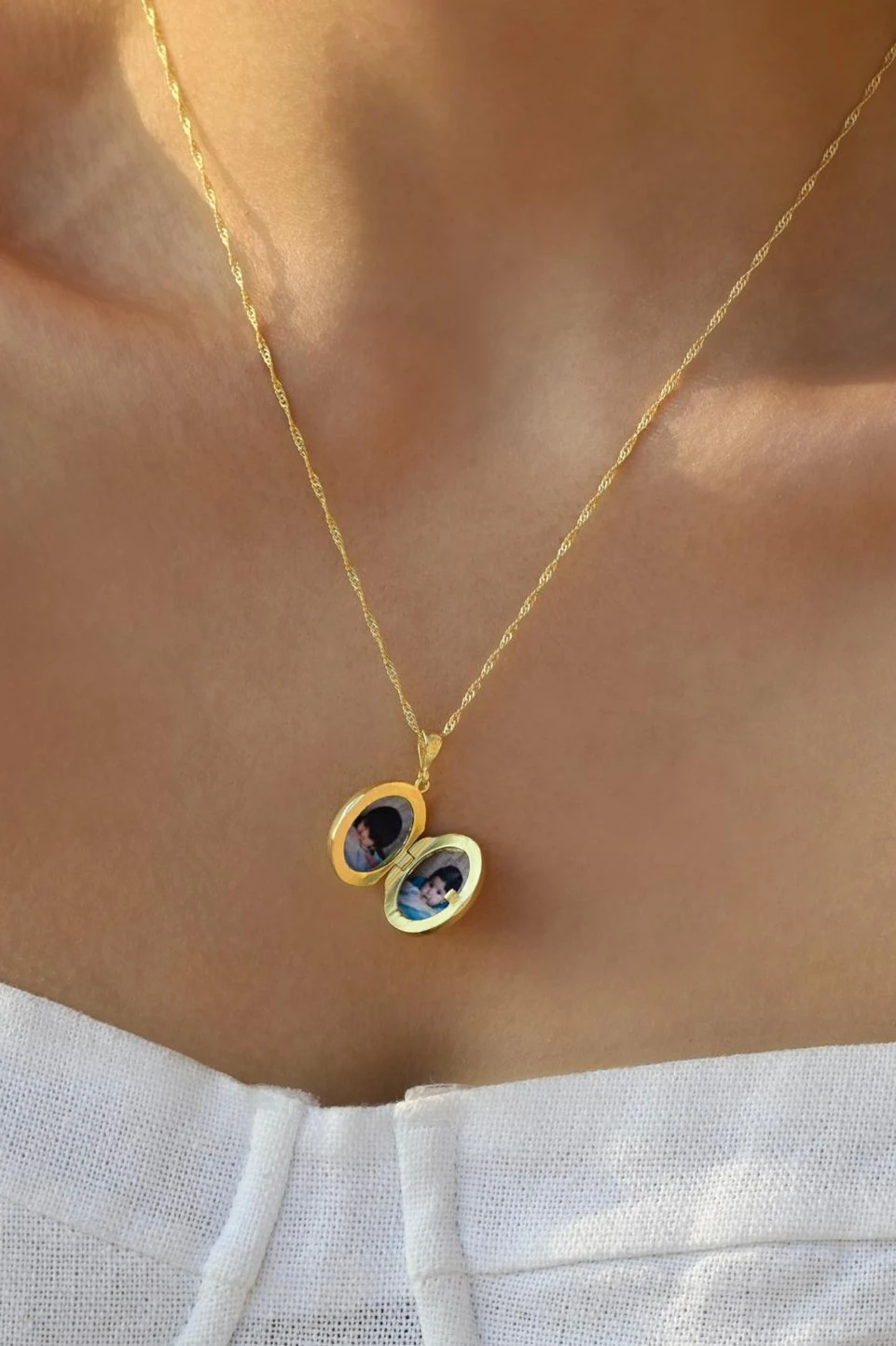 Minimal Kişiye Özel Kapaklı Kolye I 925 Gümüş