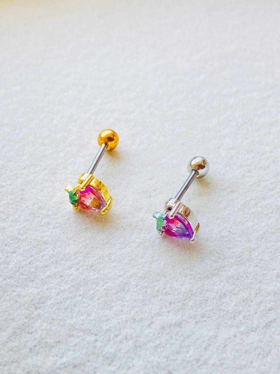 Purple Strawberry Piercing | Surgical Steel