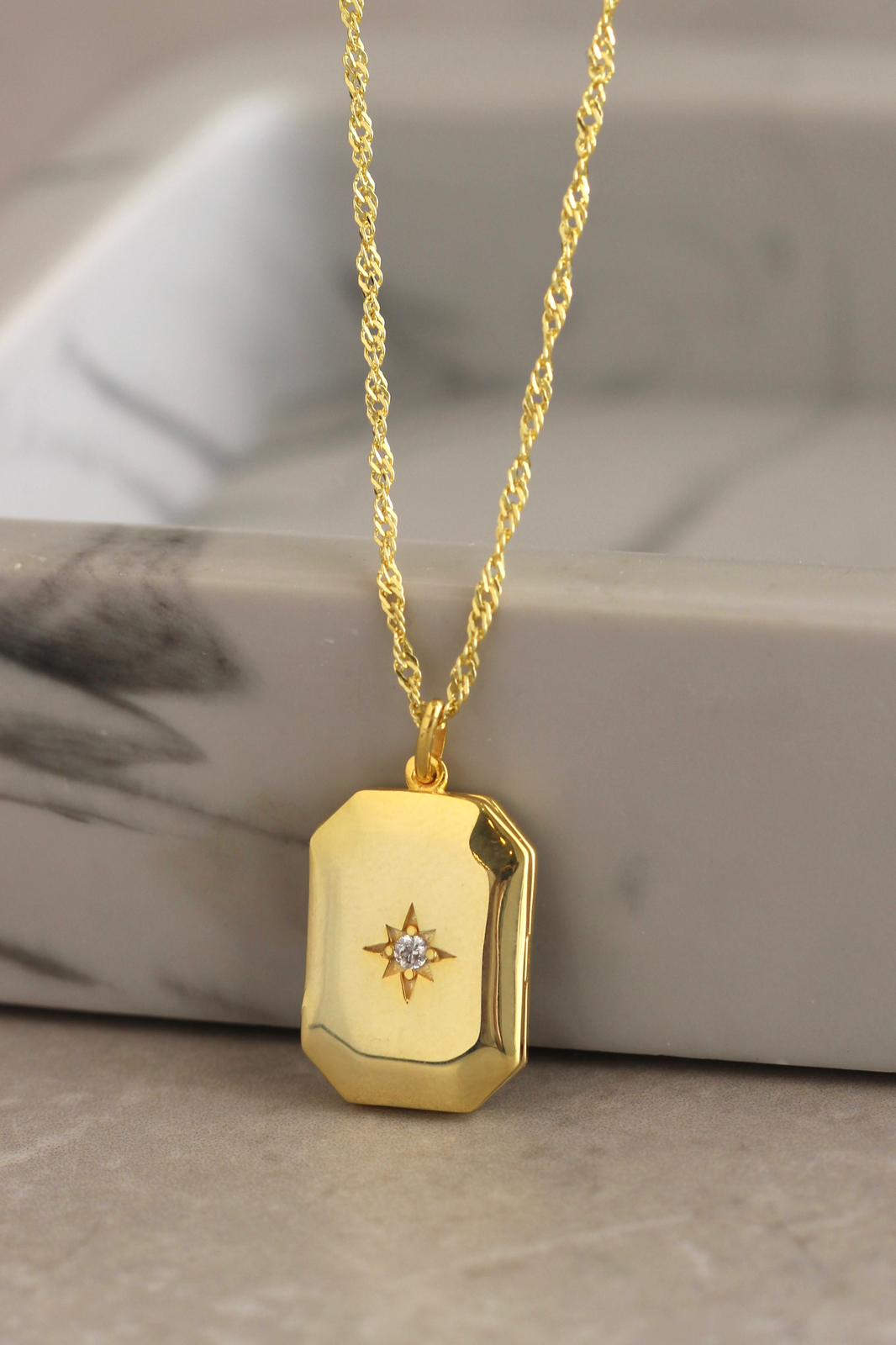 Kutup Yıldızı Kişiye Özel Fotoğraflı Kolye I 925 Gümüş