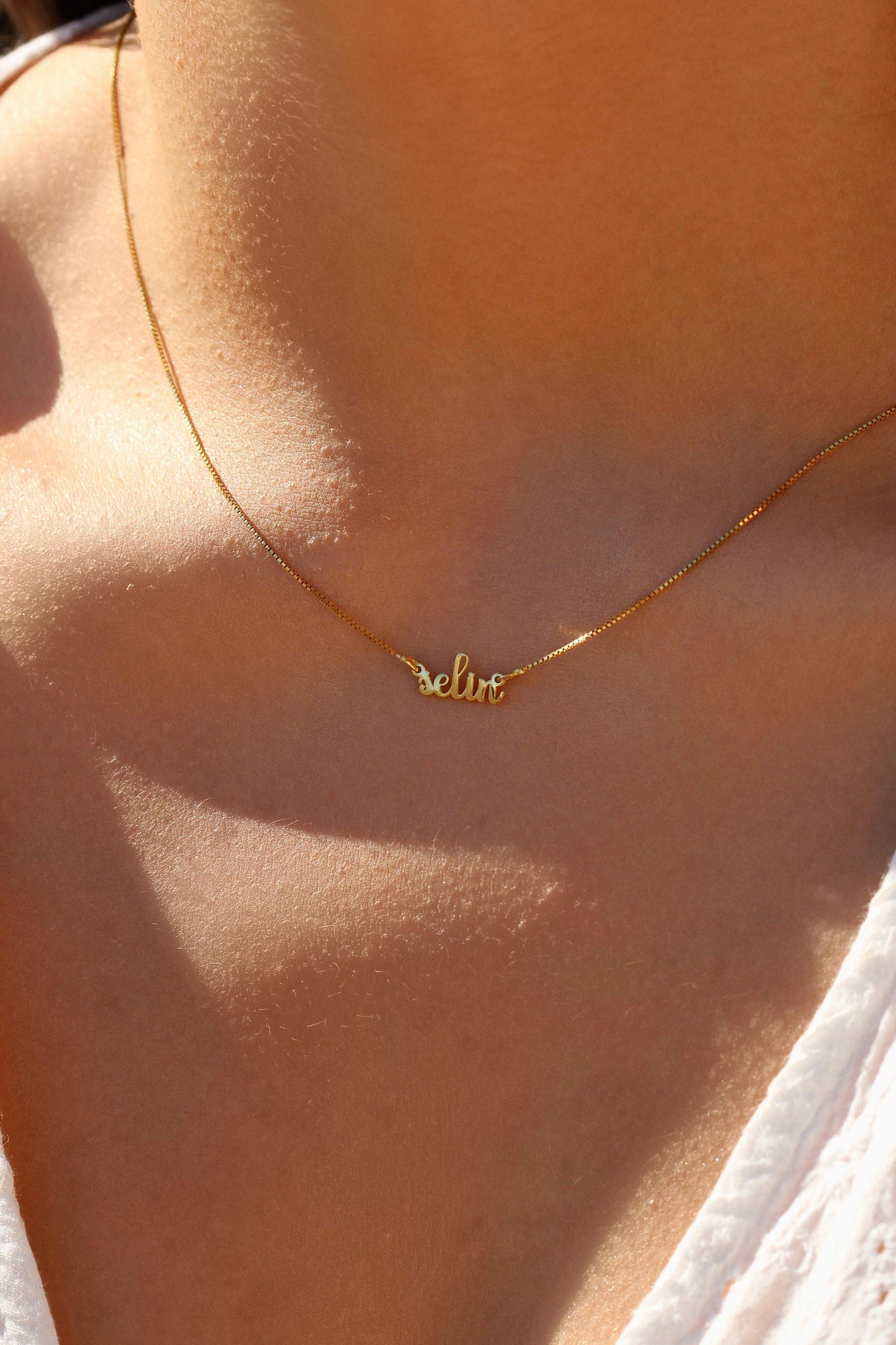 Zircon Stone Name Necklace | 925 Silver