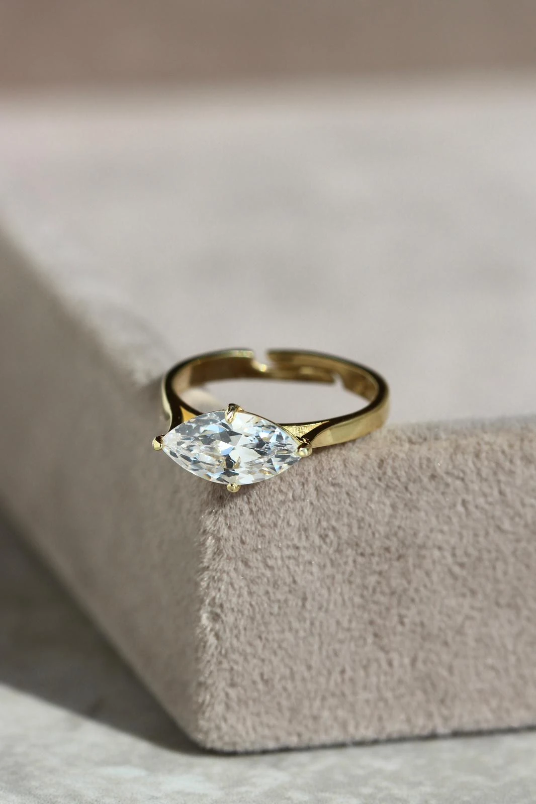 Üçlü Taş Detaylı Yüzük | 925 Gümüş