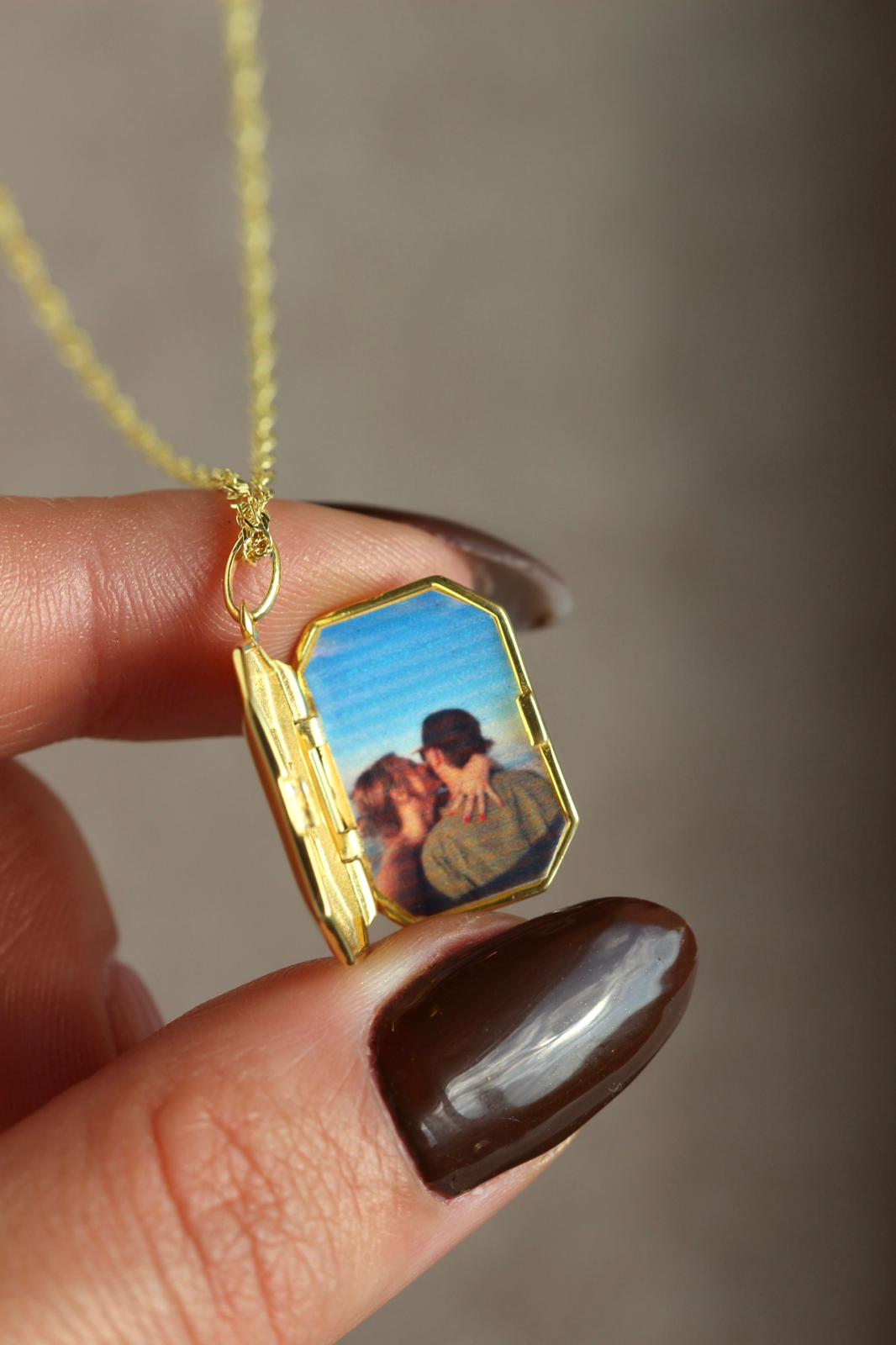 Kutup Yıldızı Kişiye Özel Fotoğraflı Kolye I 925 Gümüş