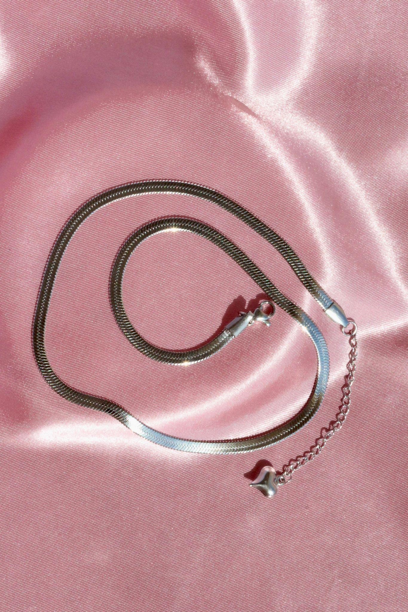 Italian Heart Pendant Silver Chain | Steel