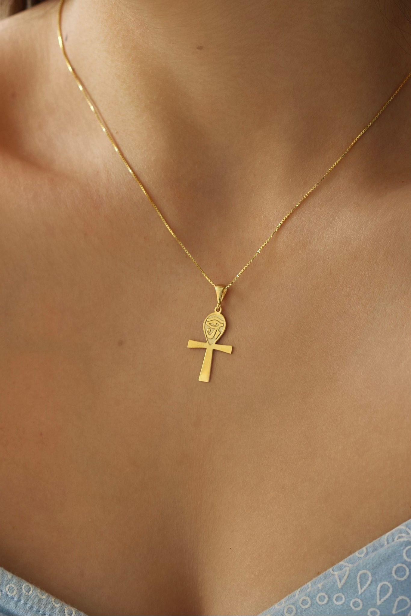Ra Ankh Anahtarı Kolye | 925 Gümüş