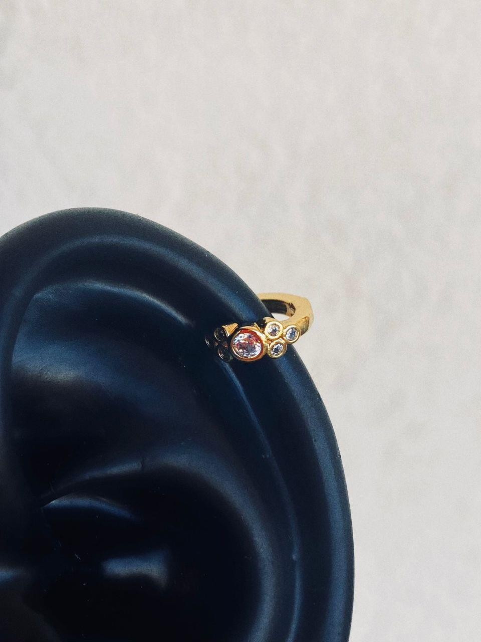Multi Round Stone Ring Piercing | Surgical Steel