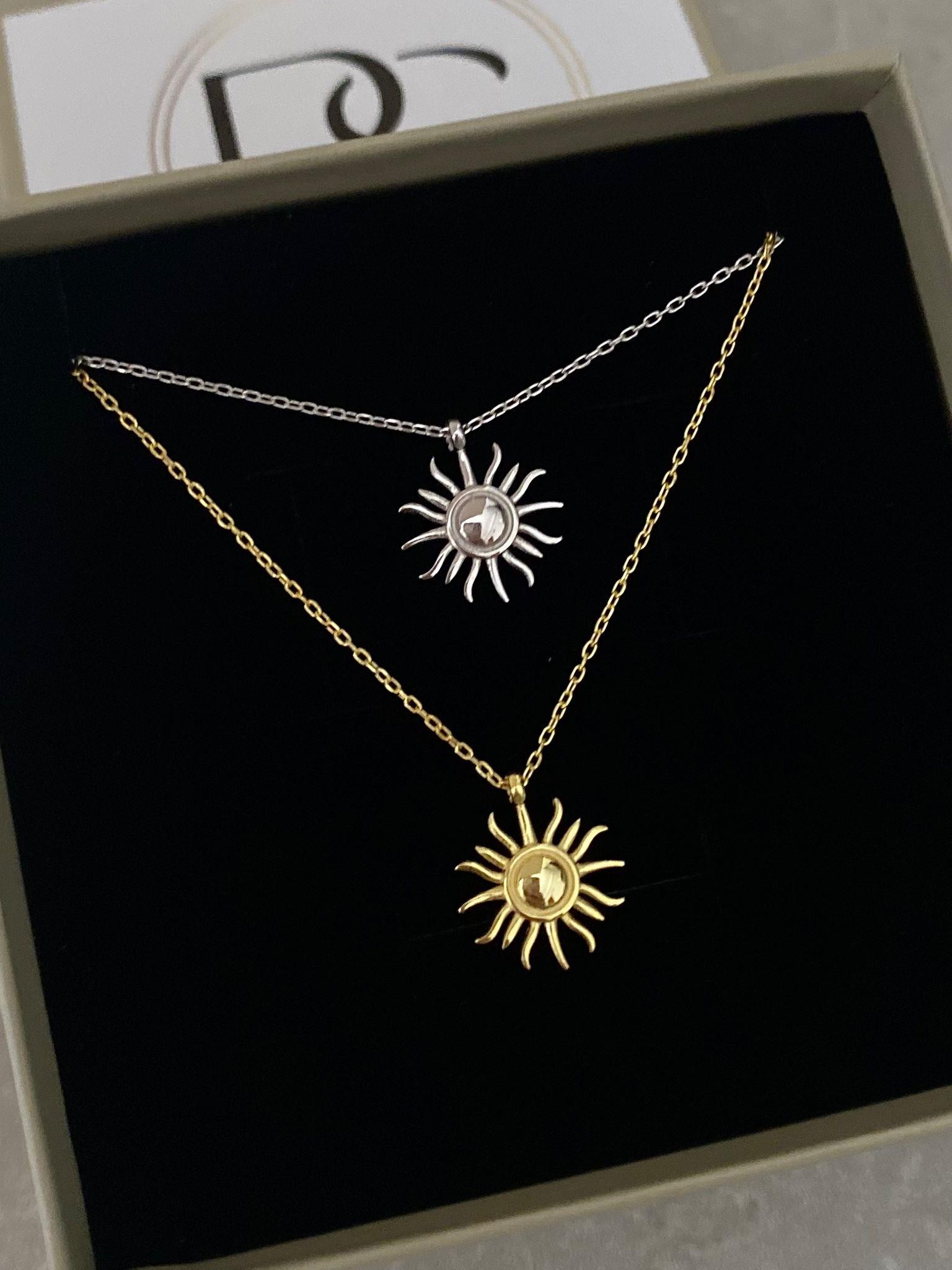 Spiral Sun Necklace | 925 Silver