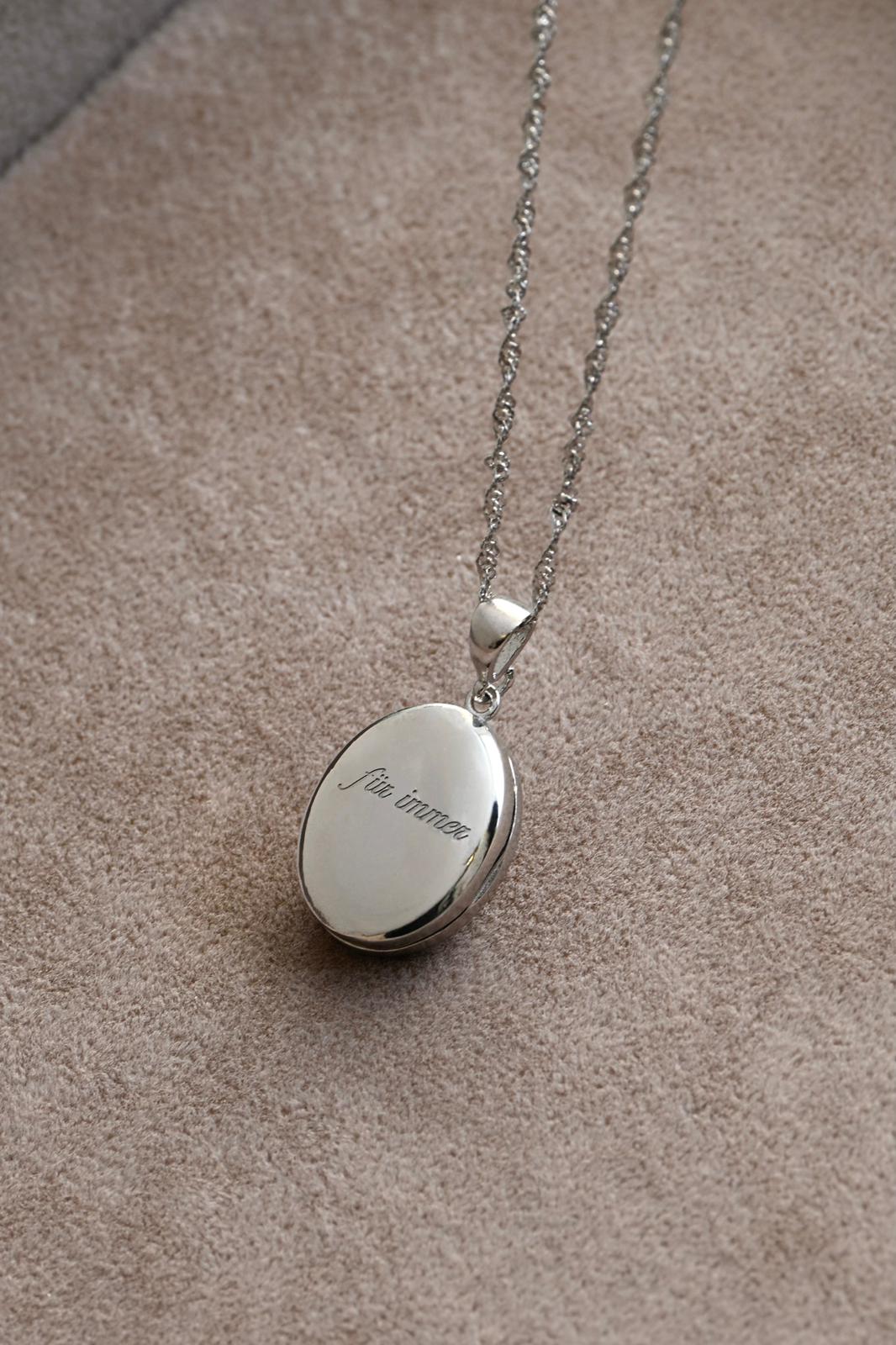 Minimal Kişiye Özel Kapaklı Kolye I 925 Gümüş