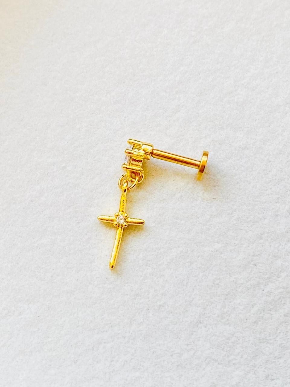Pendant Cross Piercing | Surgical Steel