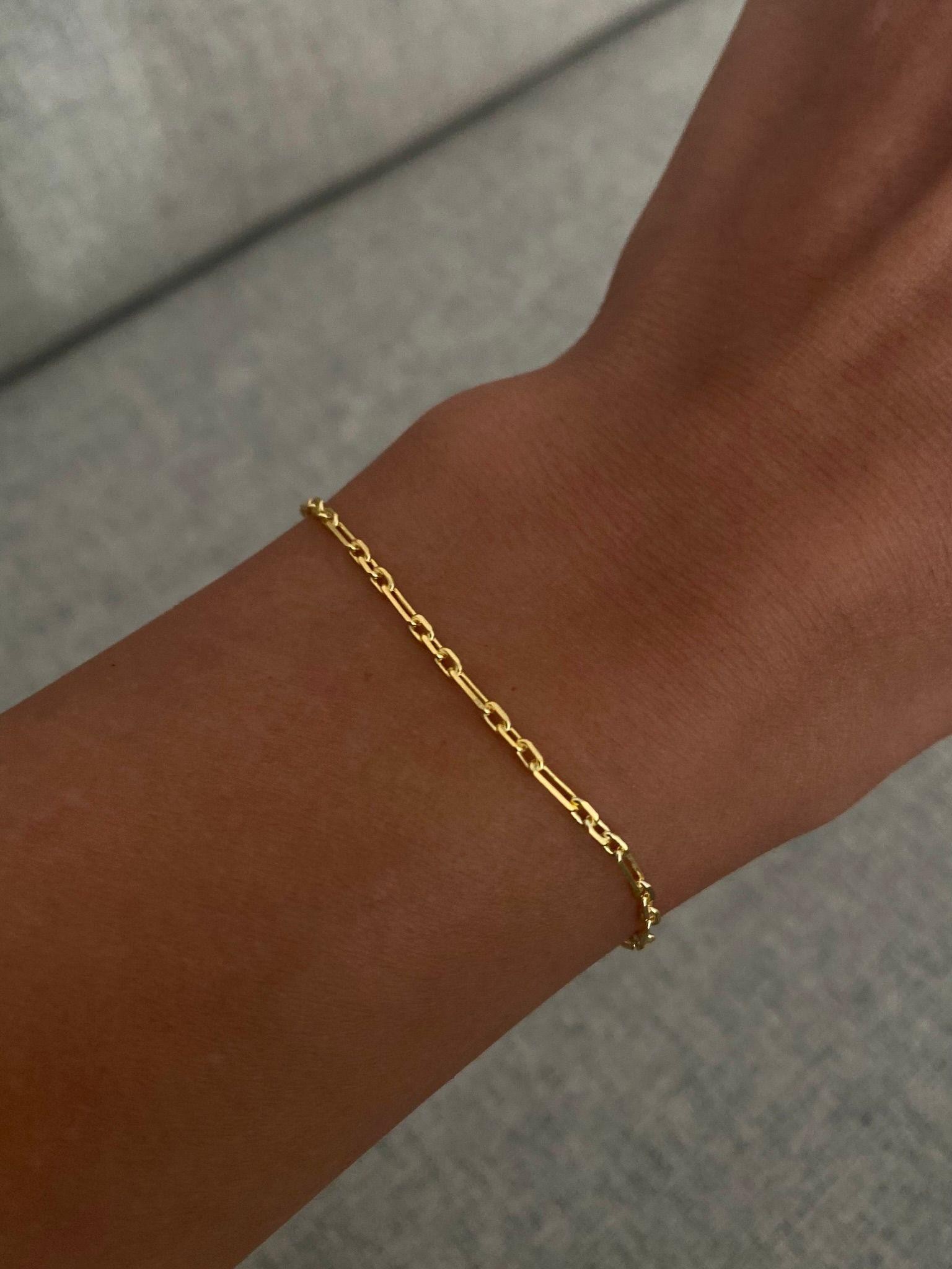 Minimal Geometric Chain Bracelet | 925 Silver