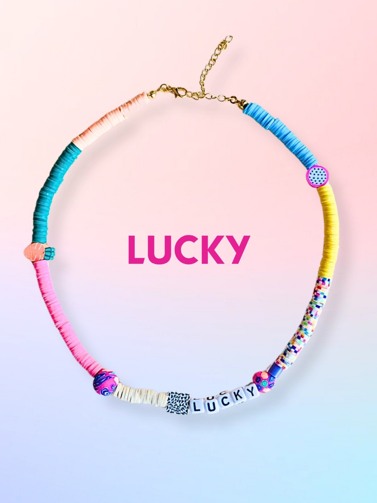 Lucky Fimo Boncuk Kolye