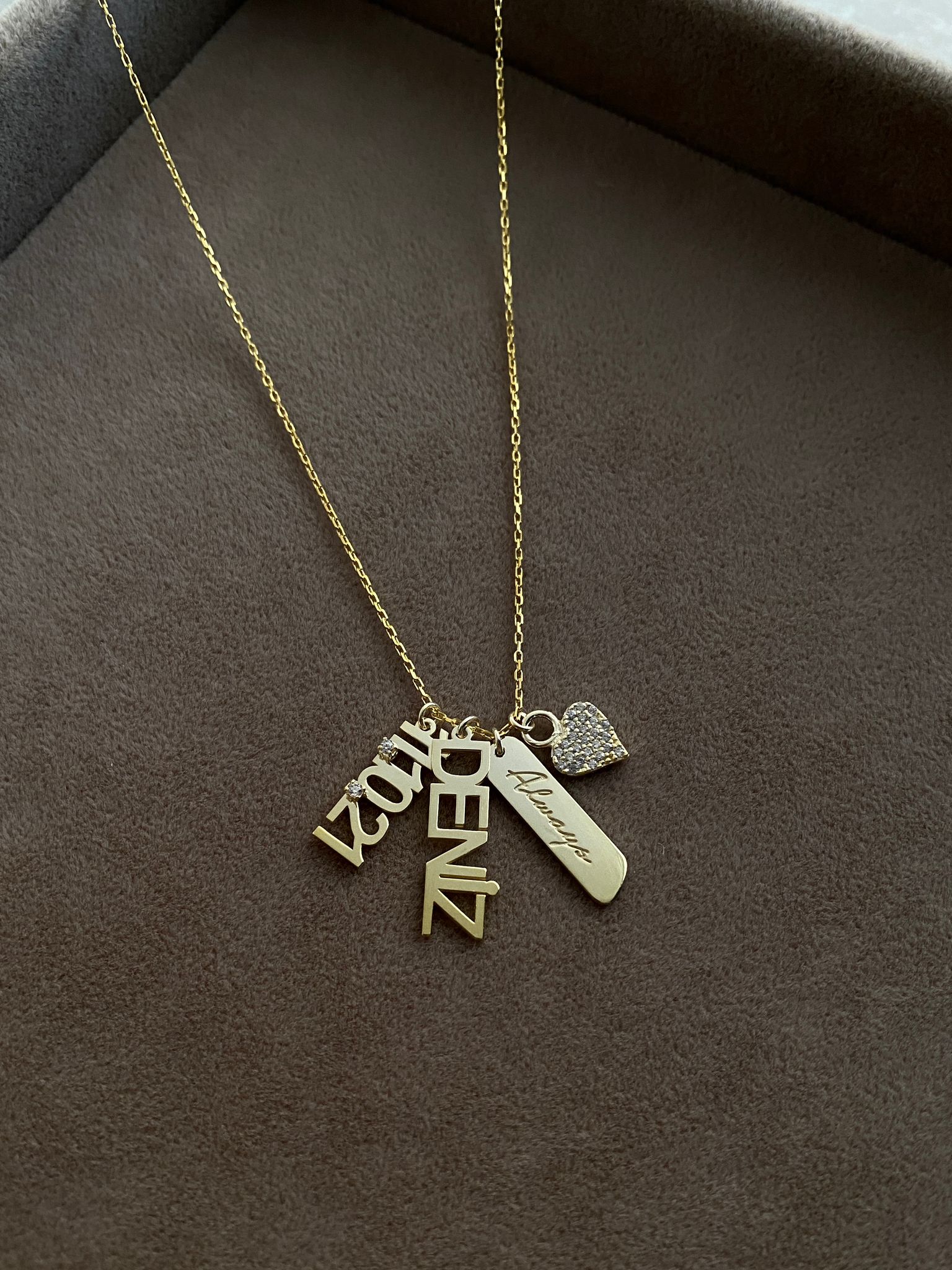 Kalpli Kişiye Özel Anı Kolye | 925 Gümüş