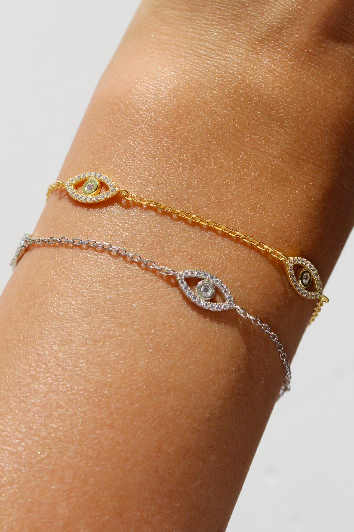 Göz Charm Bileklik | 925 Gümüş