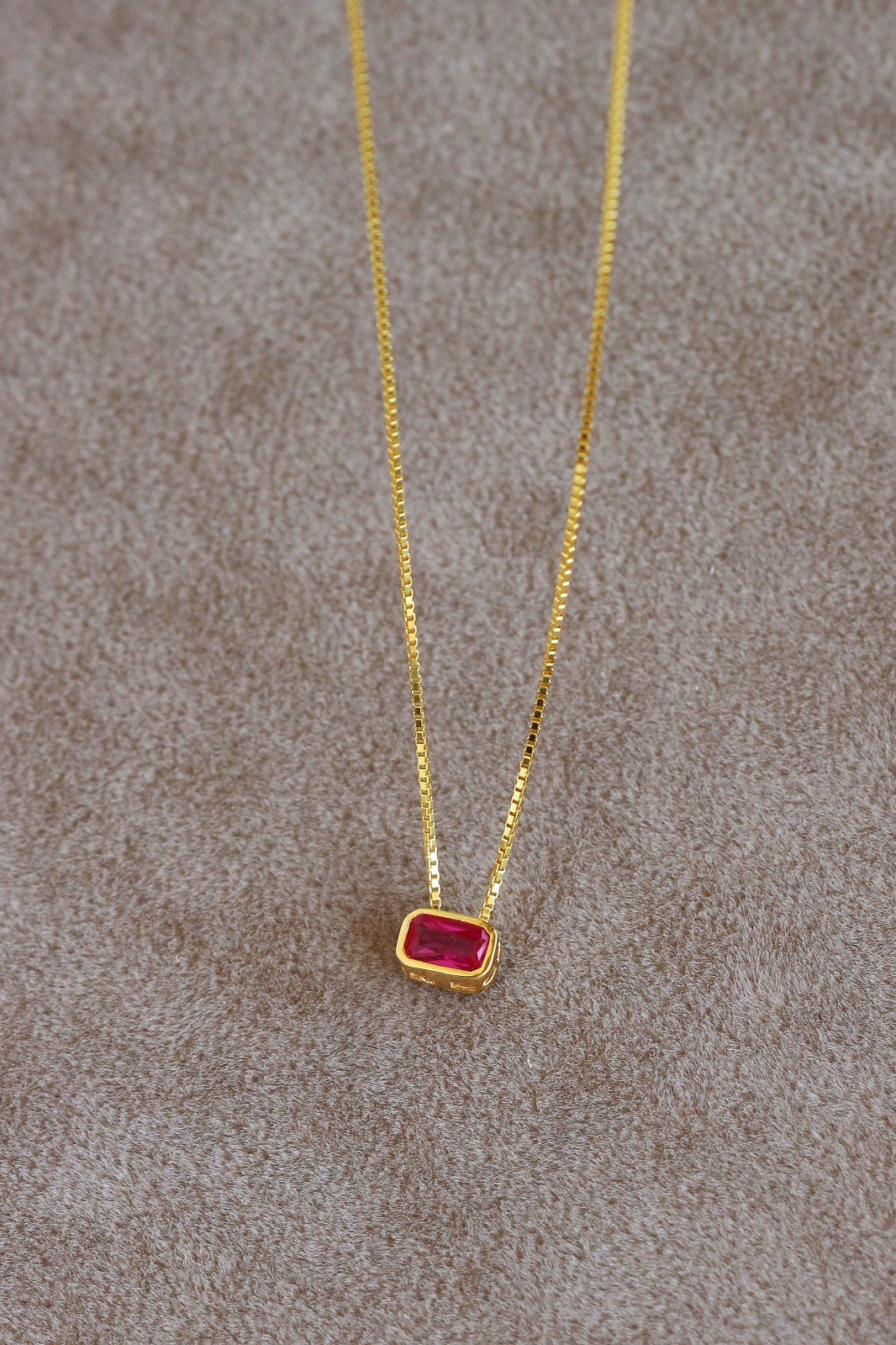 Mini Pembe Baget Kolye I 925 Gümüş