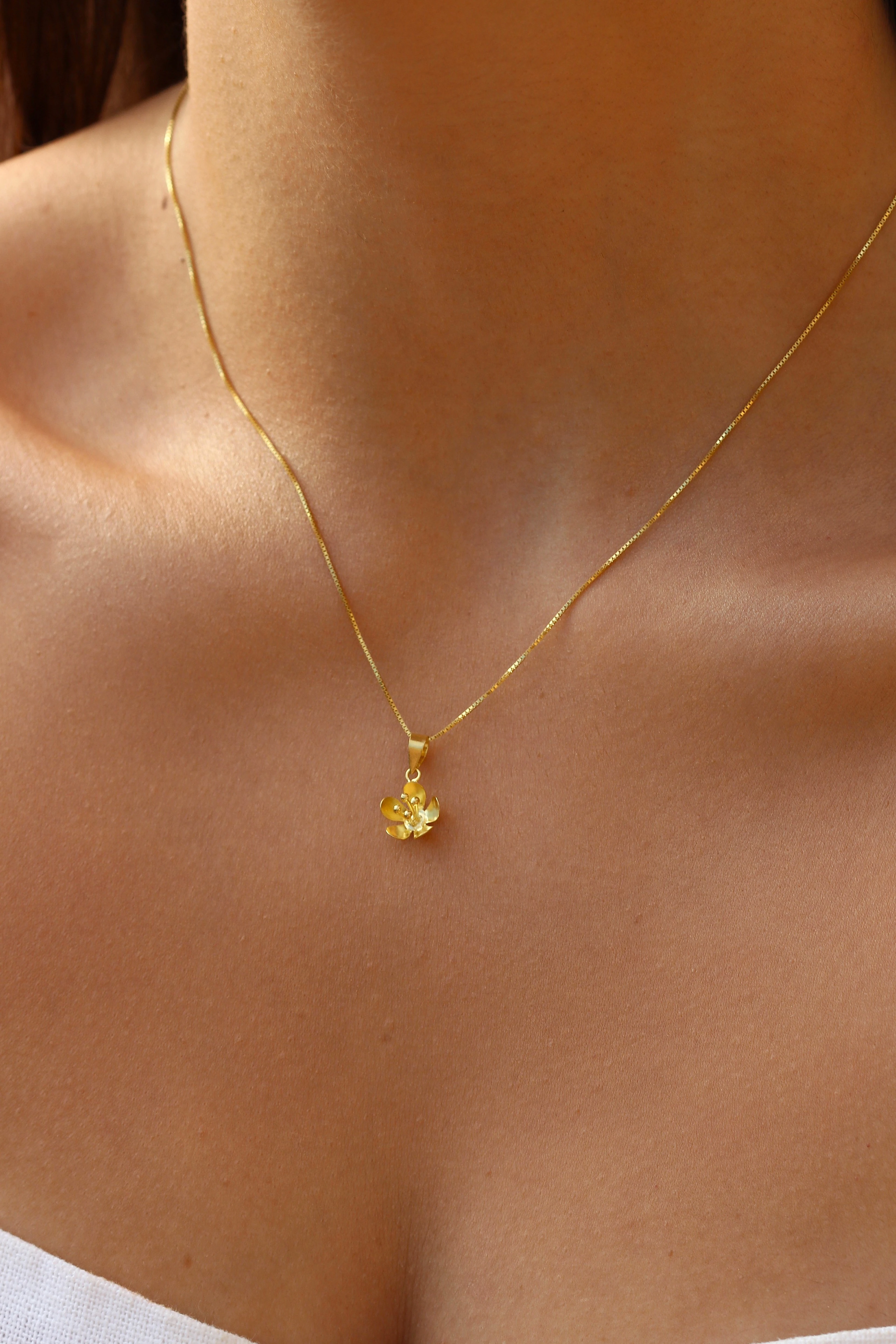 Üç Boyutlu Çiçek Kolye | 925 Gümüş