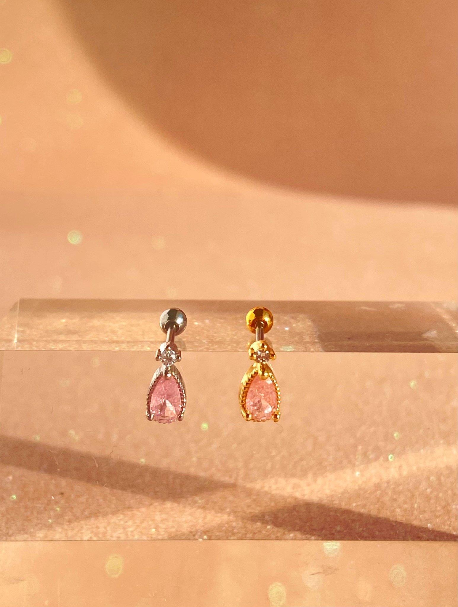 Damla Tek Taş Piercing | Cerrahi Çelik