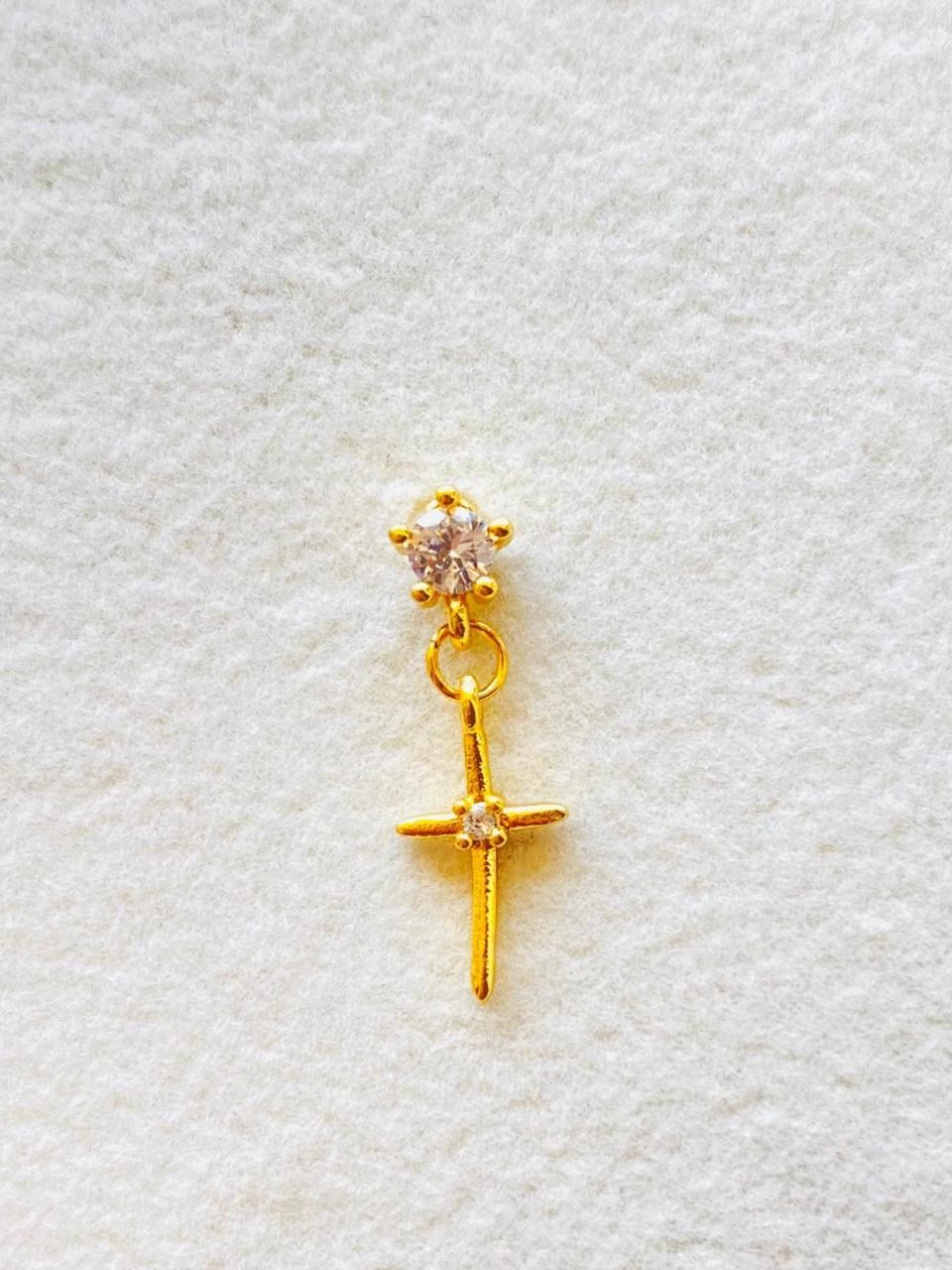 Pendant Cross Piercing | Surgical Steel