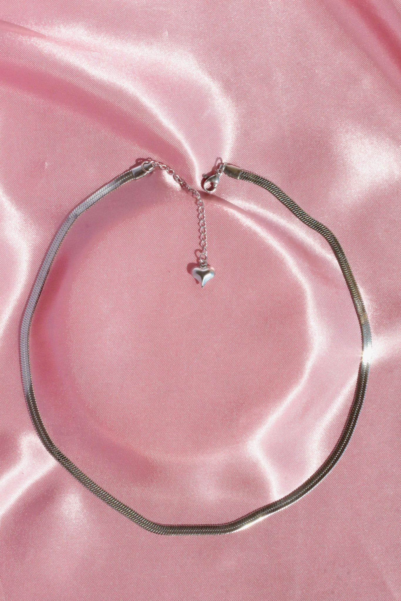 Italian Heart Pendant Silver Chain | Steel