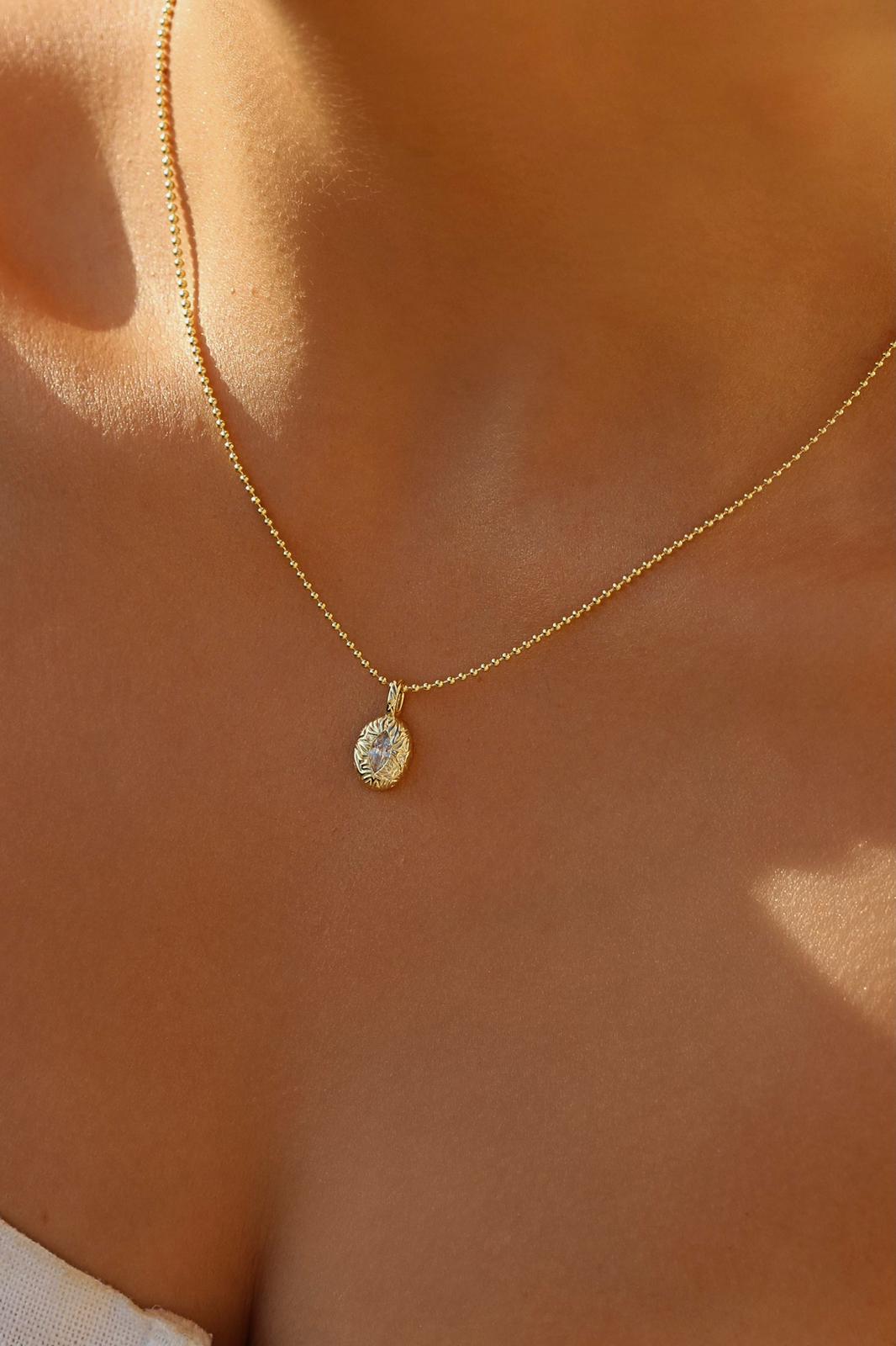 Vintage Detaylı Damla Taş Kolye I 925 Gümüş