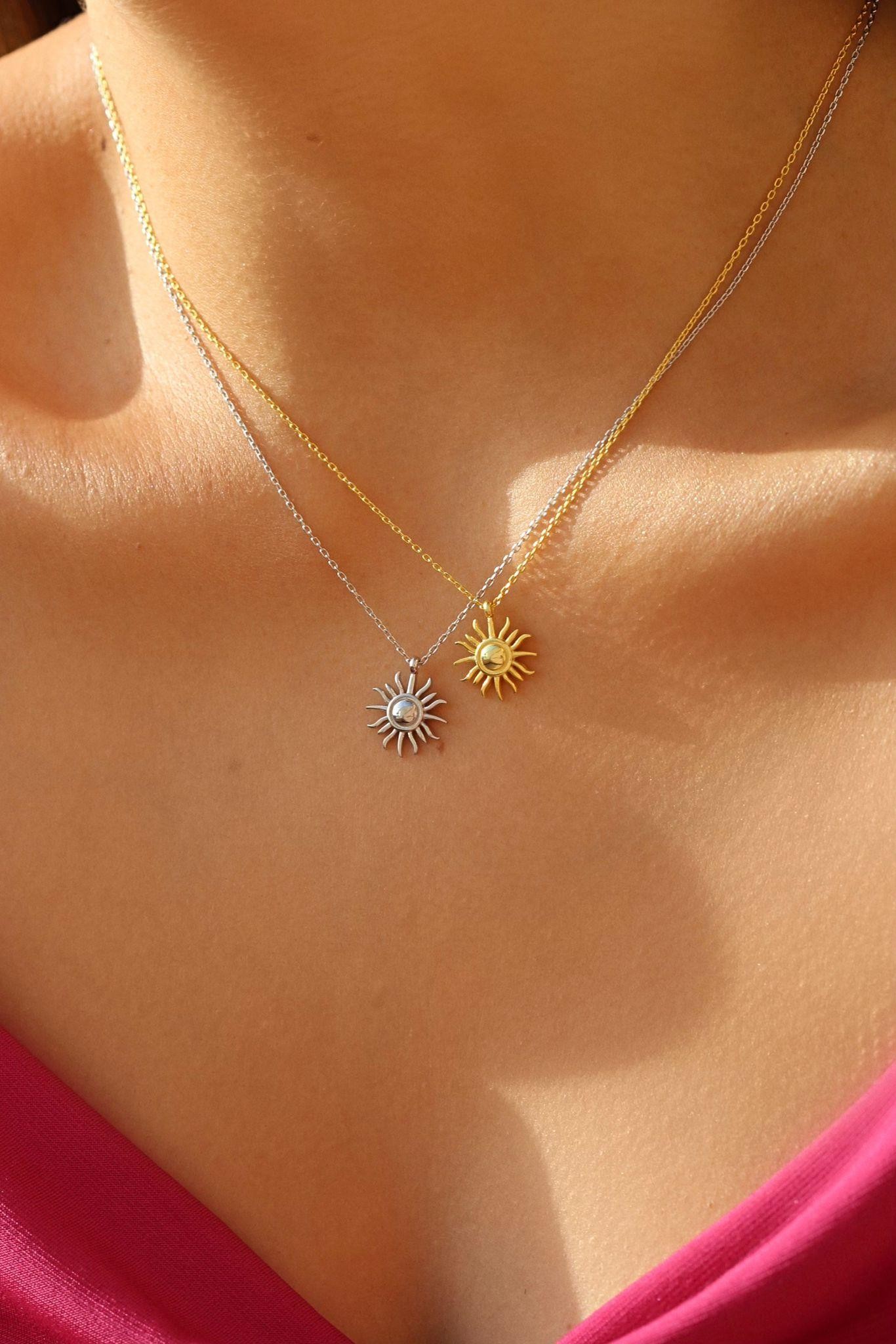 Spiral Sun Necklace | 925 Silver