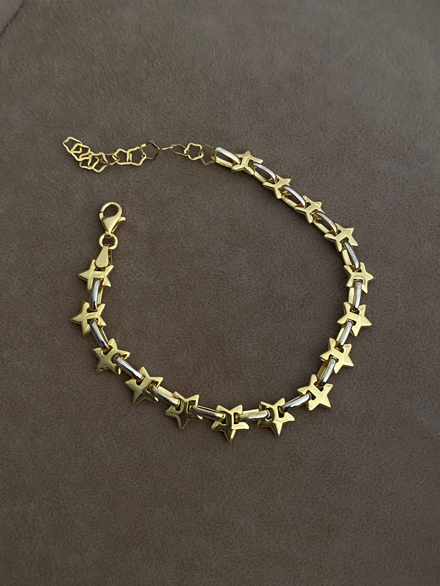 Mix Yıldız Silver Detaylı Bileklik | 925 Gümüş 