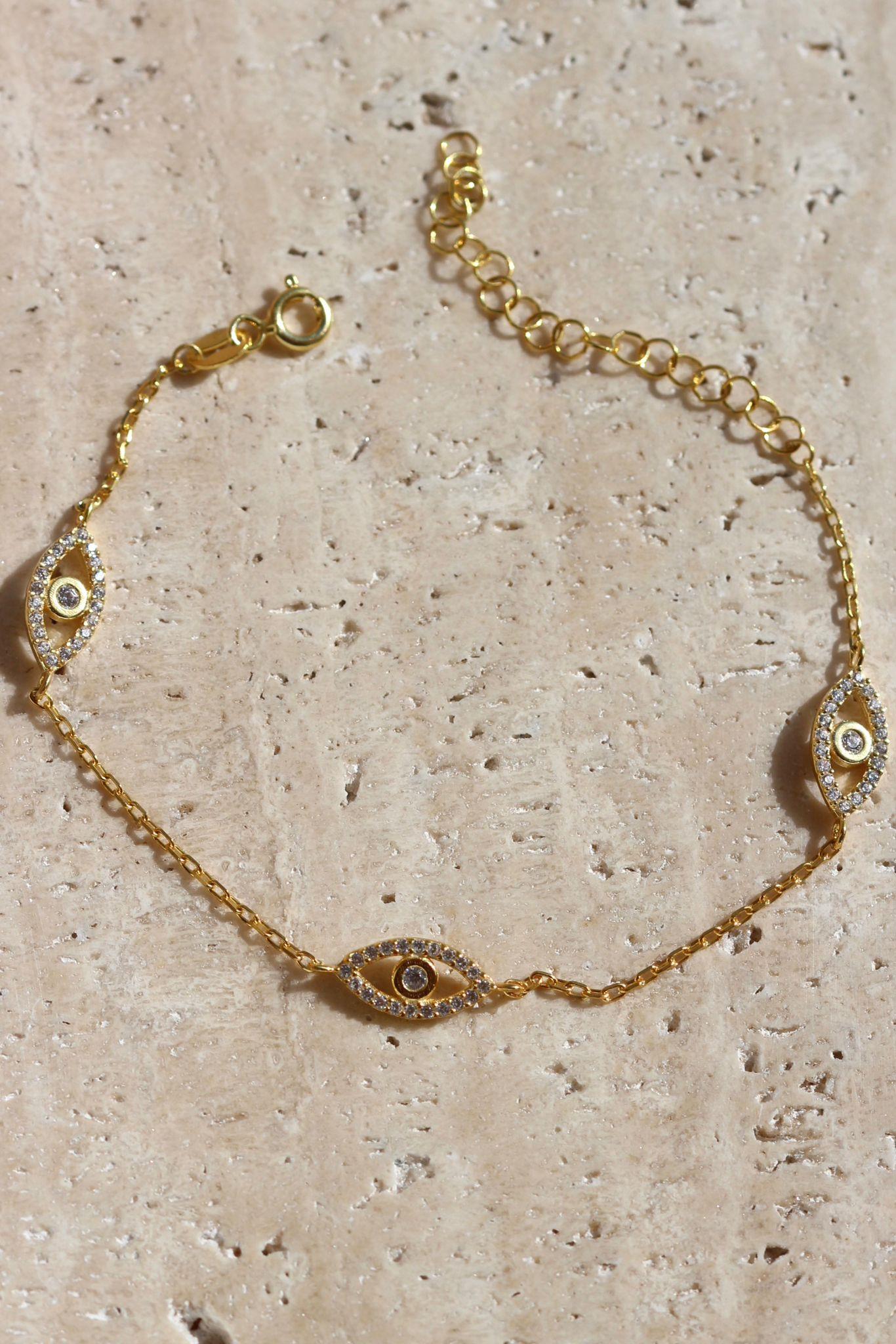 Göz Charm Bileklik | 925 Gümüş