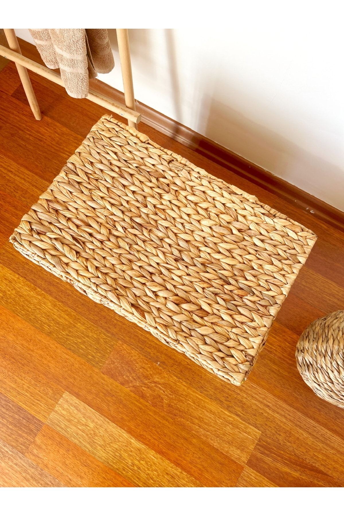 Hasır Su Sümbülü Kapaklı Sandık Model 51x39cm Düzenleyici/organizer