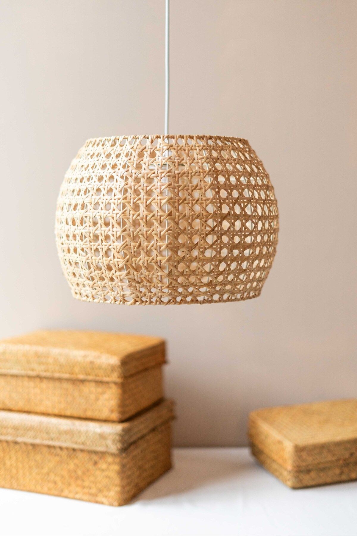 Rattan/Bambu Sarkıt Bohem Avize