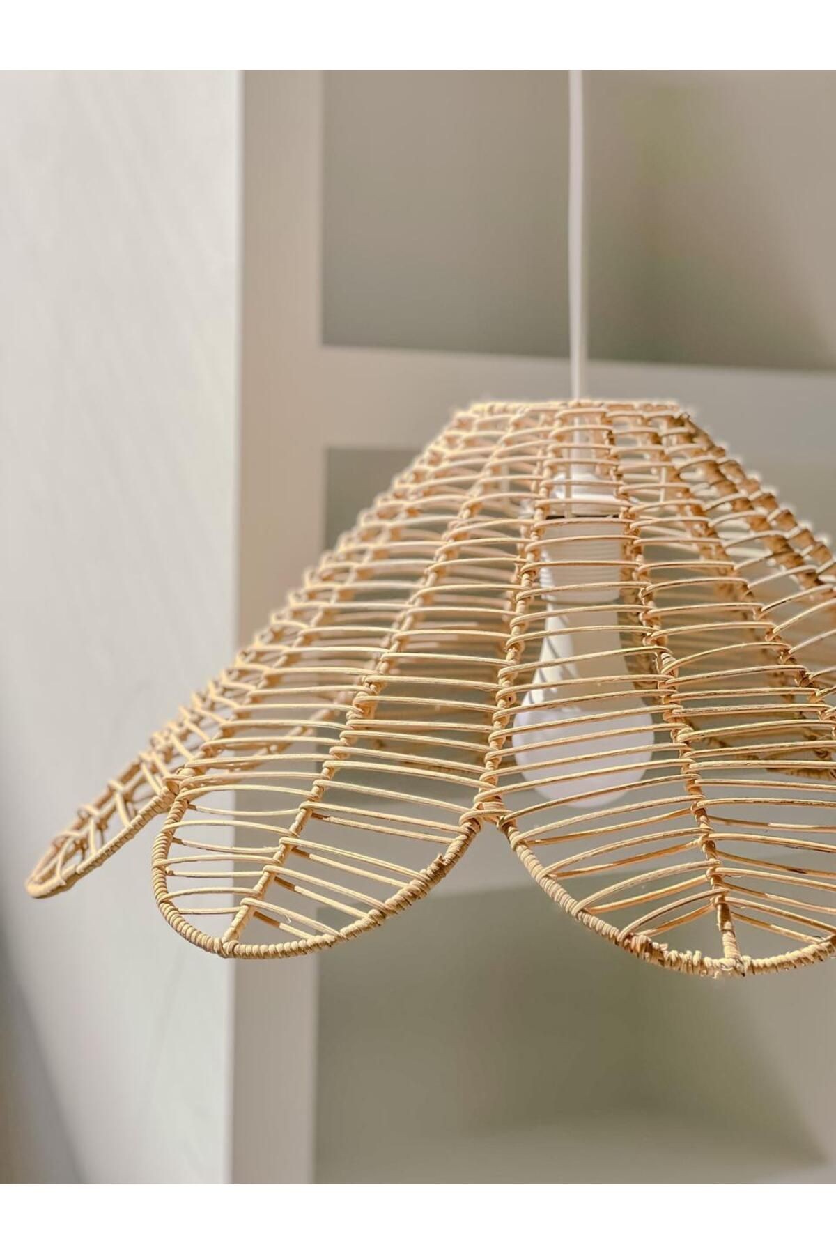 Rattan/Bambu Sarkıt Bohem Avize